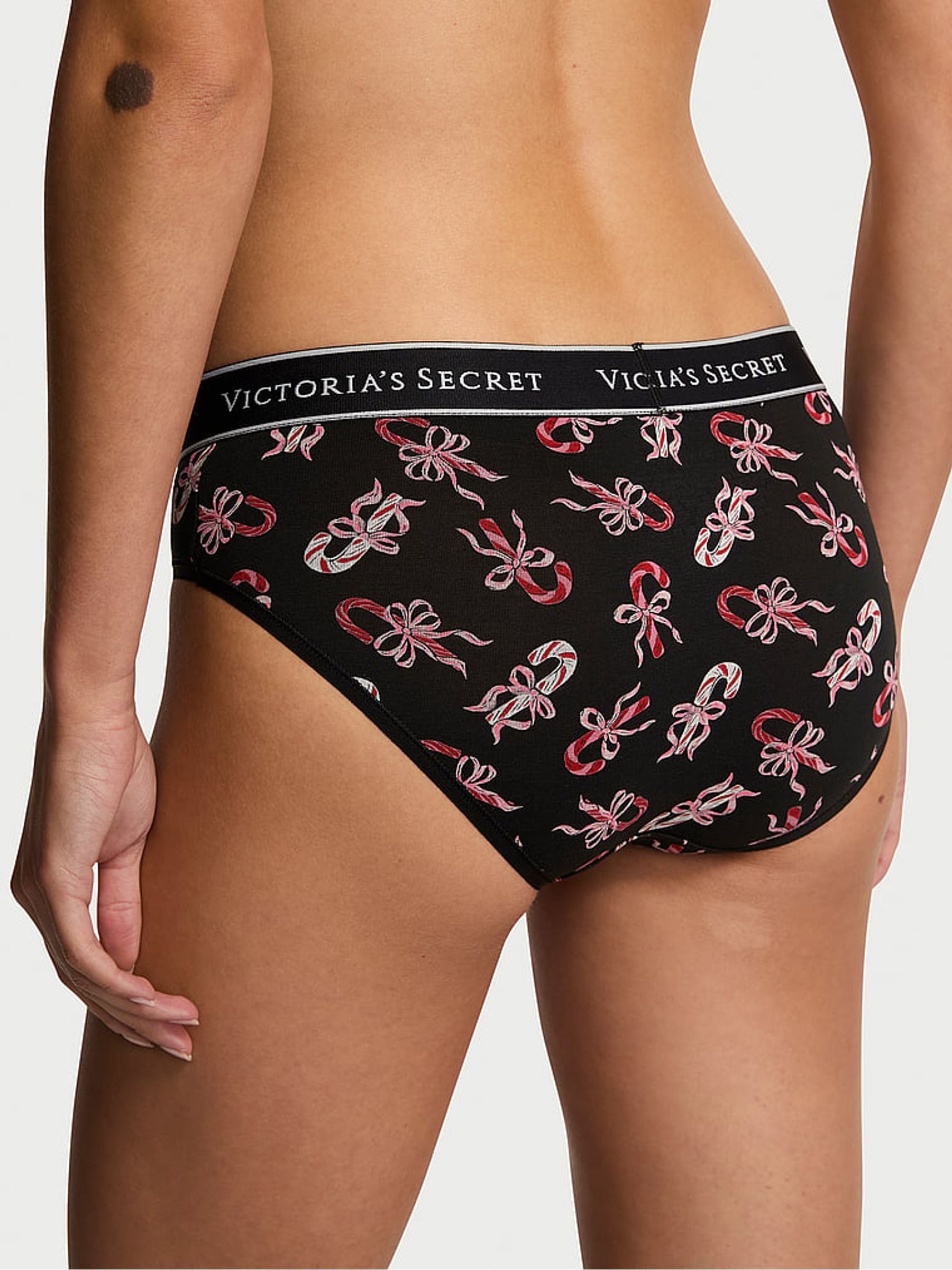 Black Candy Cane Hipster Logo Knickers - Image 2 of 2