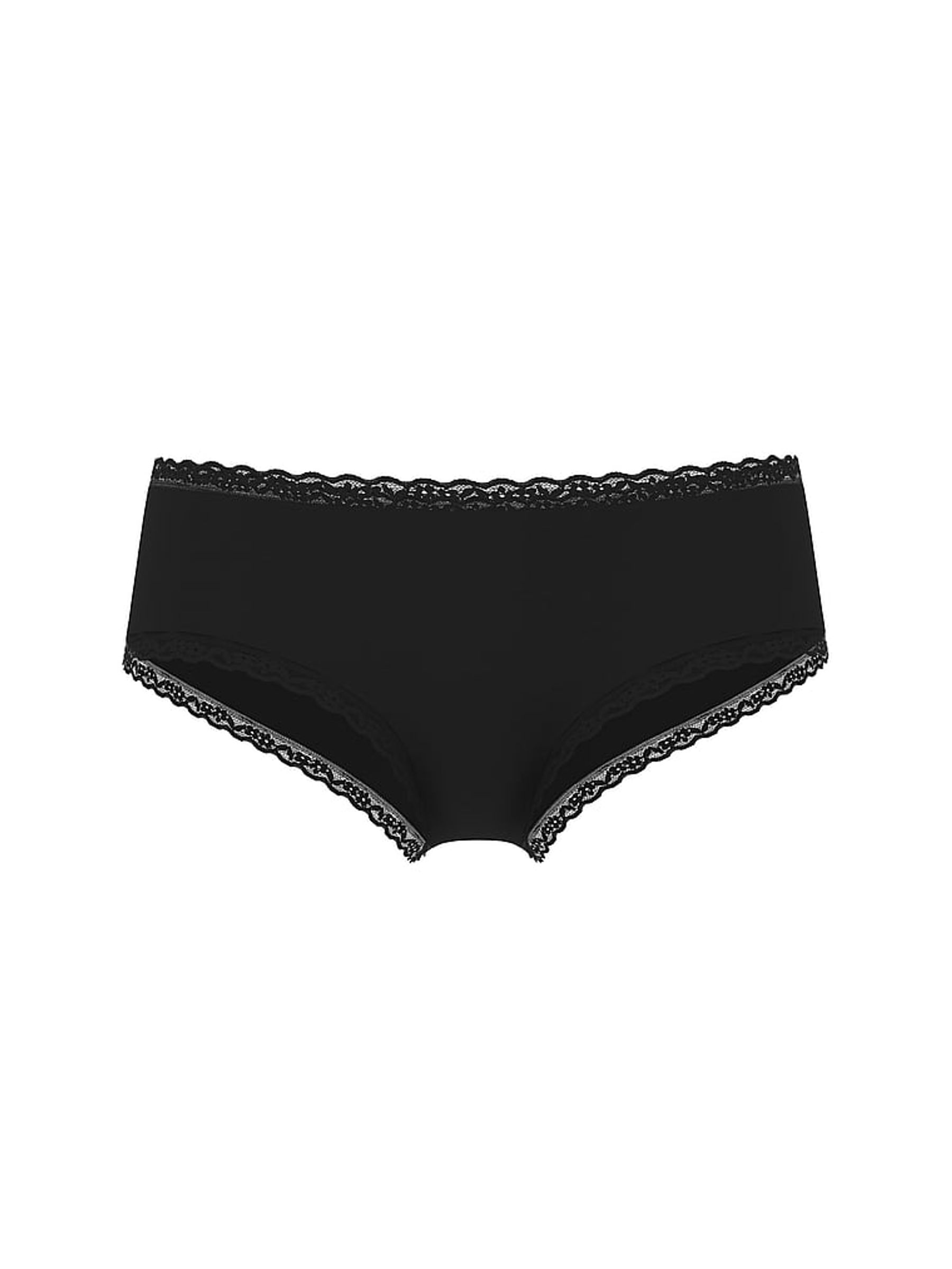 Black Cheeky Cotton Lace Trim Sparkle Knickers - Image 1 of 1 Black Cheeky Cotton Lace Trim Sparkle Knickers - Image 1 of 1