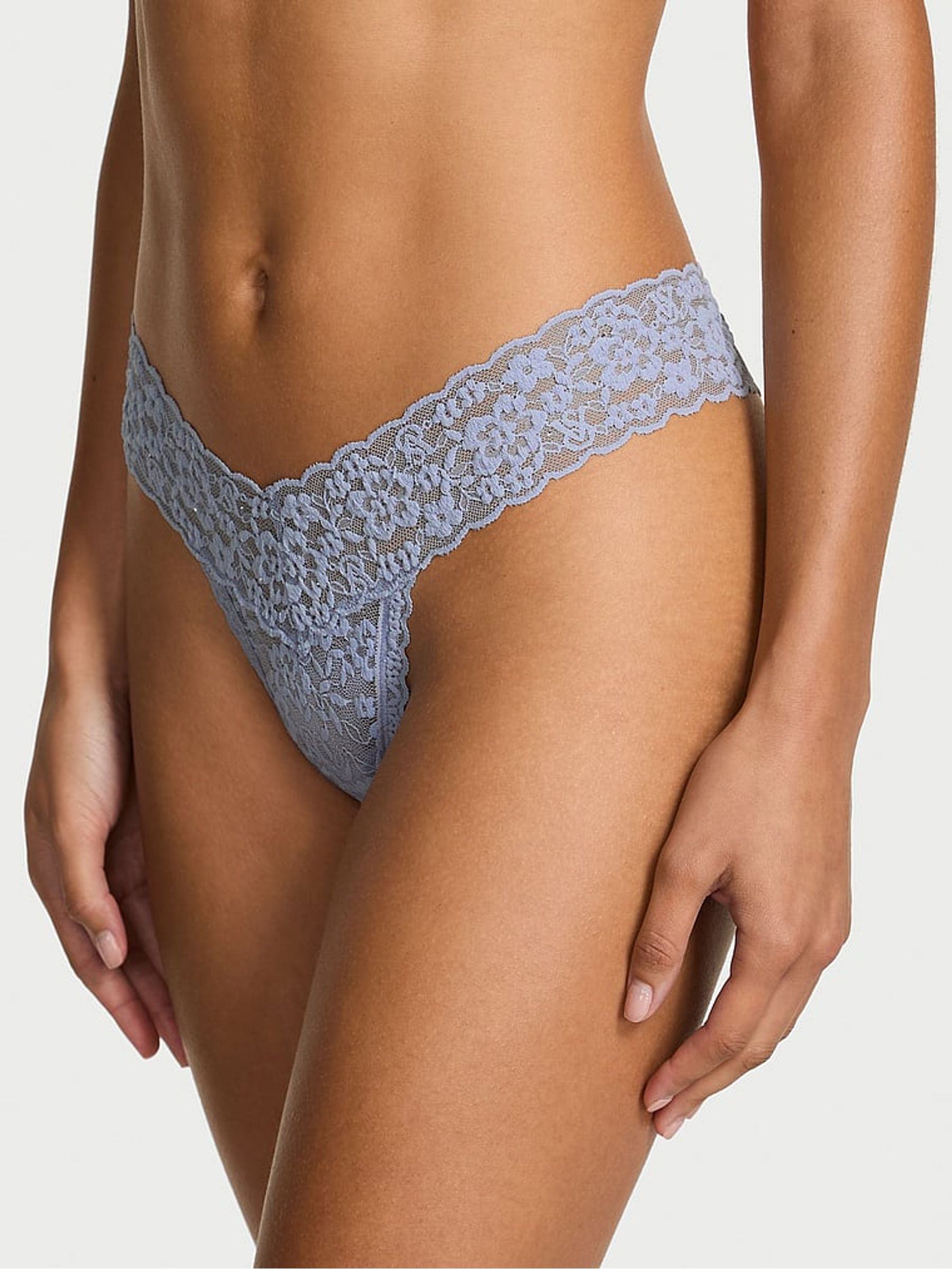 Blue Grey Thong Sparkle Knickers - Image 1 of 2 Blue Grey Thong Sparkle Knickers - Image 1 of 2