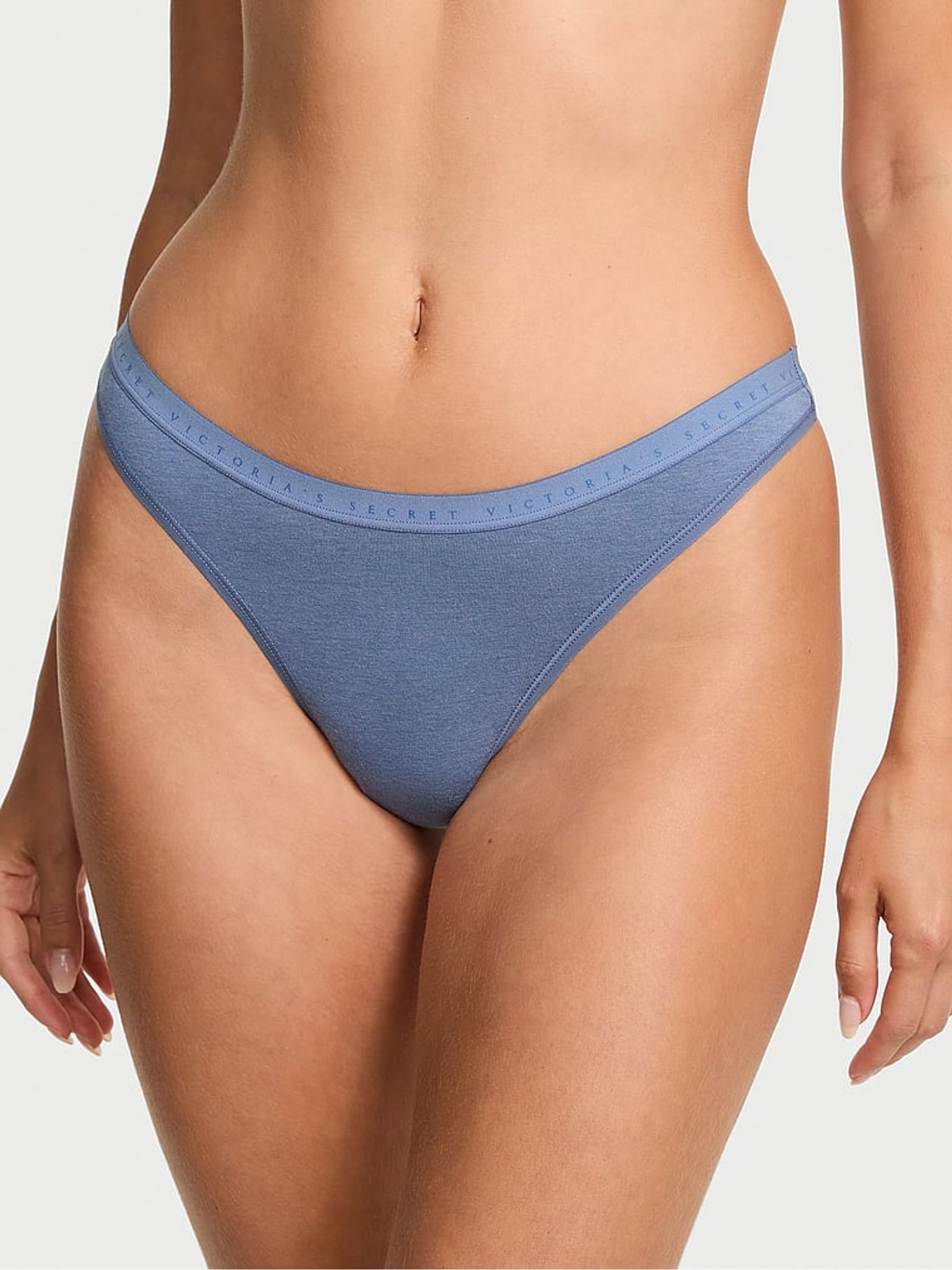 Moonlight Blue Thong Knickers - Image 1 of 2