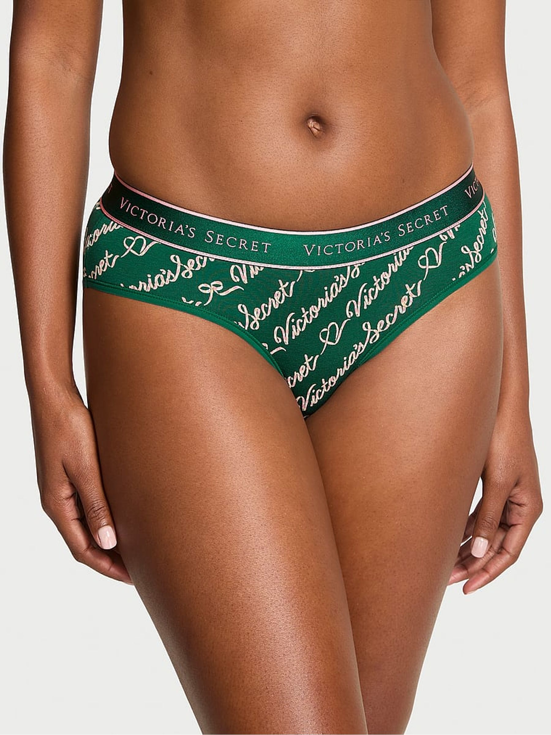 Clover Script Green Hipster Logo Knickers - Image 1 of 2