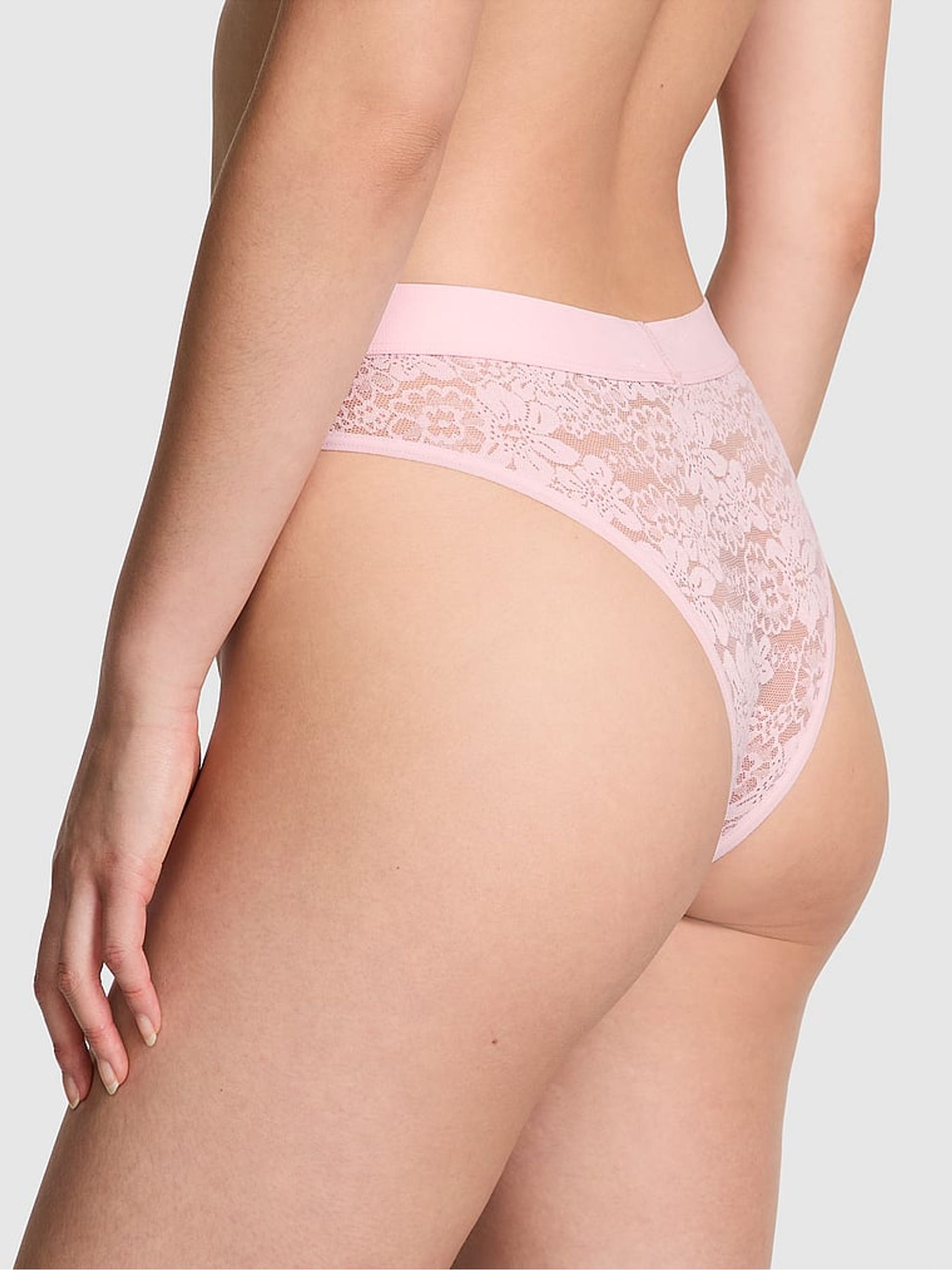 Pink Tulip Brazilian Floral Lace Knickers - Image 2 of 3