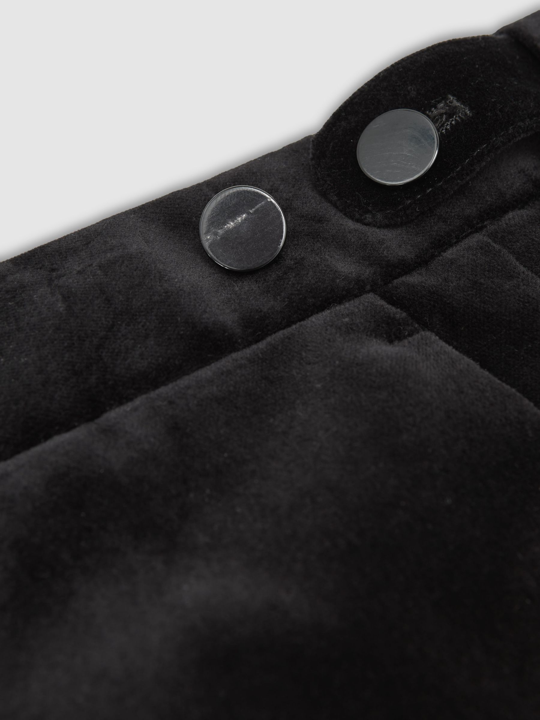 Velvet Tailored-Fit Suit Trousers in Black - Image 7 of 7