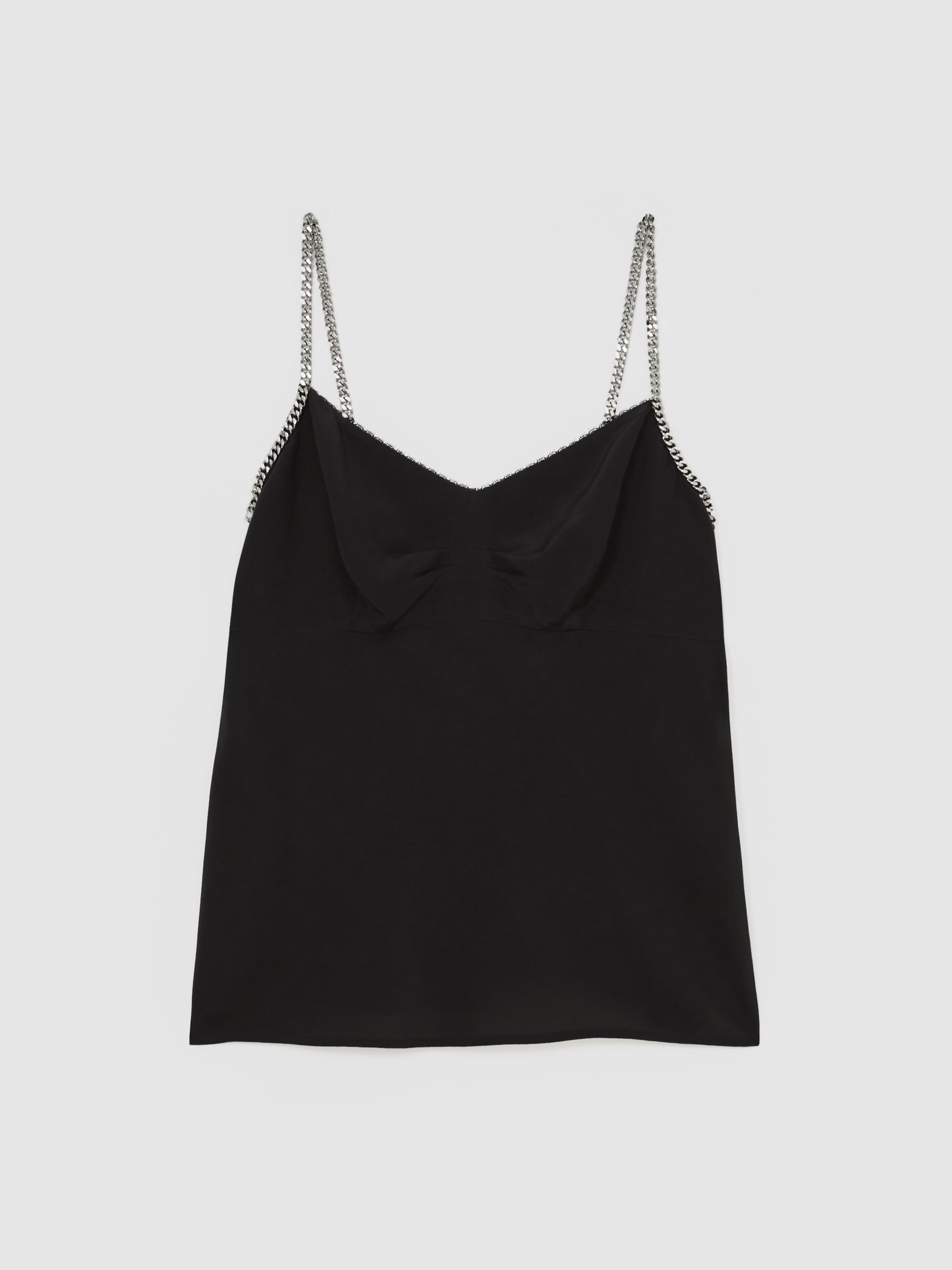 Camisole-Top mit Kettenträgern in Schwarz - Bild 2 von 6