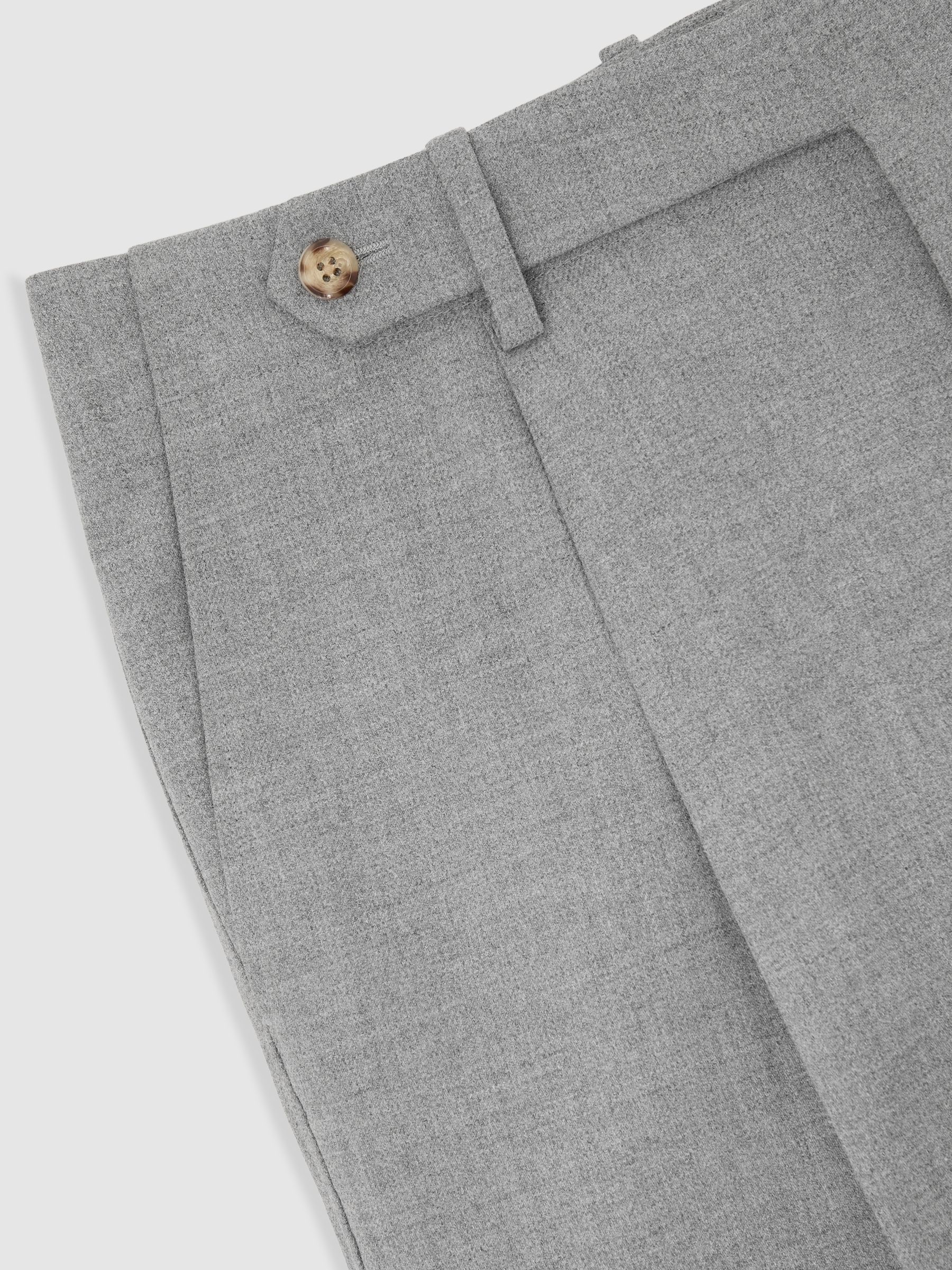 Tailored-Fit Pleated Suit Trousers in Soft Grey - image 4