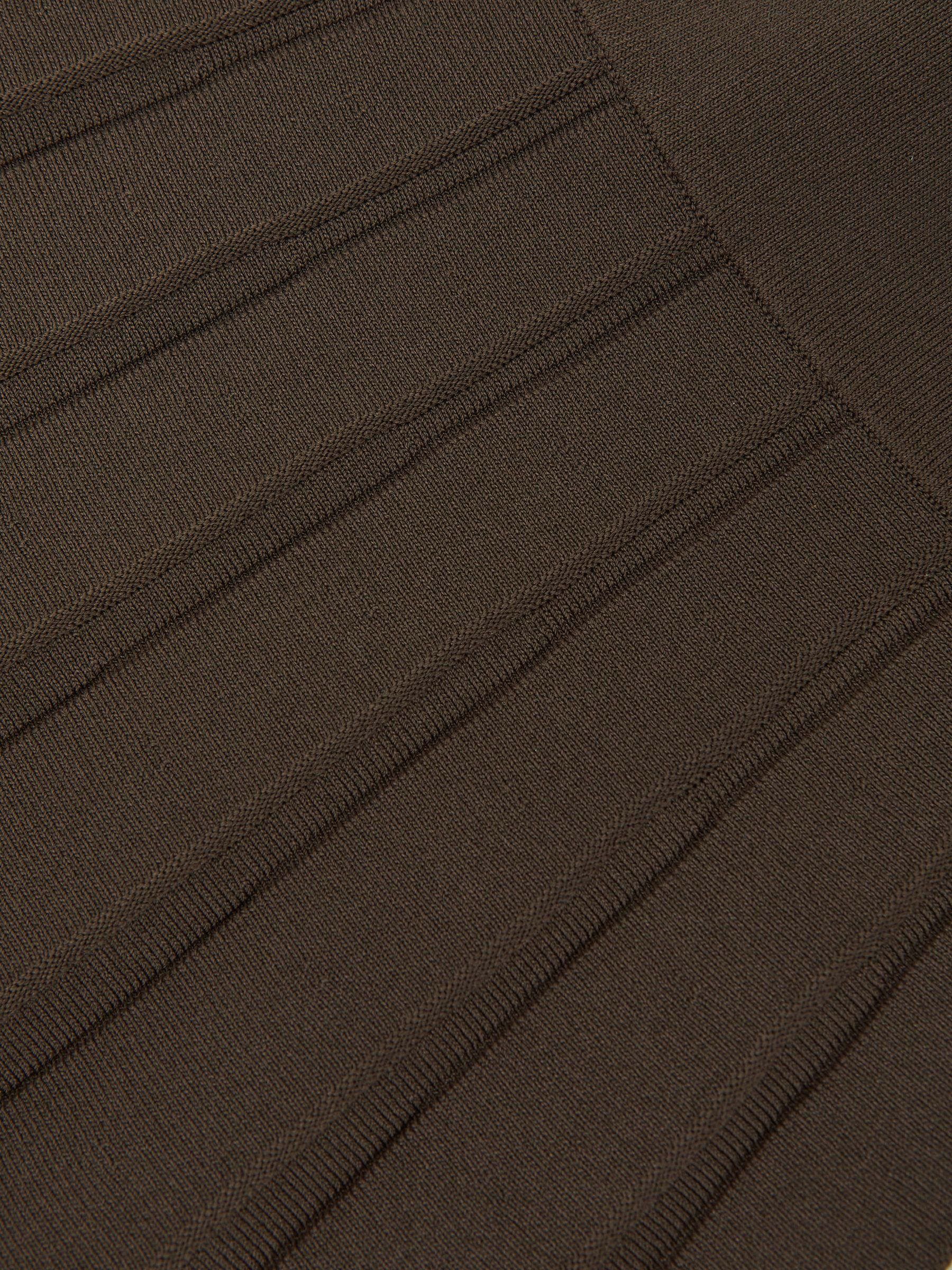 Knitted Belted Skater Mini Dress in Mocha Brown - image 5