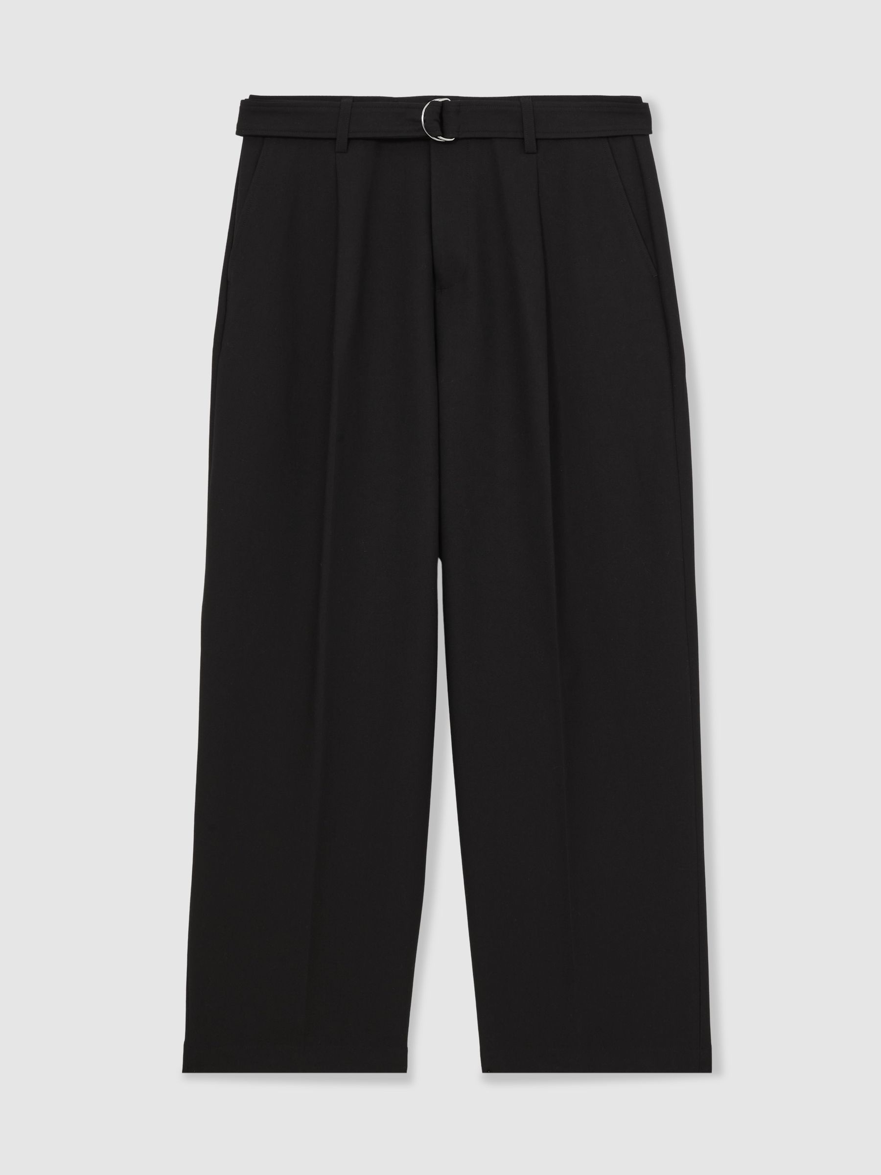 Monogram Relaxed-Fit Belted Trousers in Black - Image 2 of 6