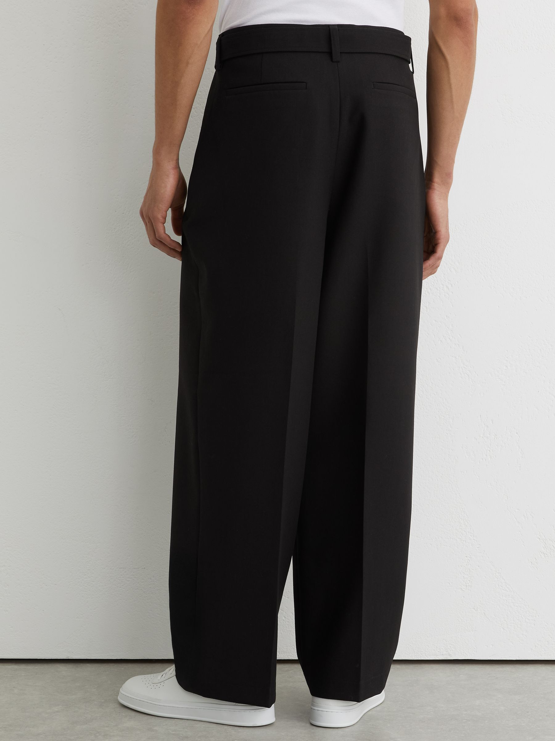 Monogram Relaxed-Fit Belted Trousers in Black - image 4