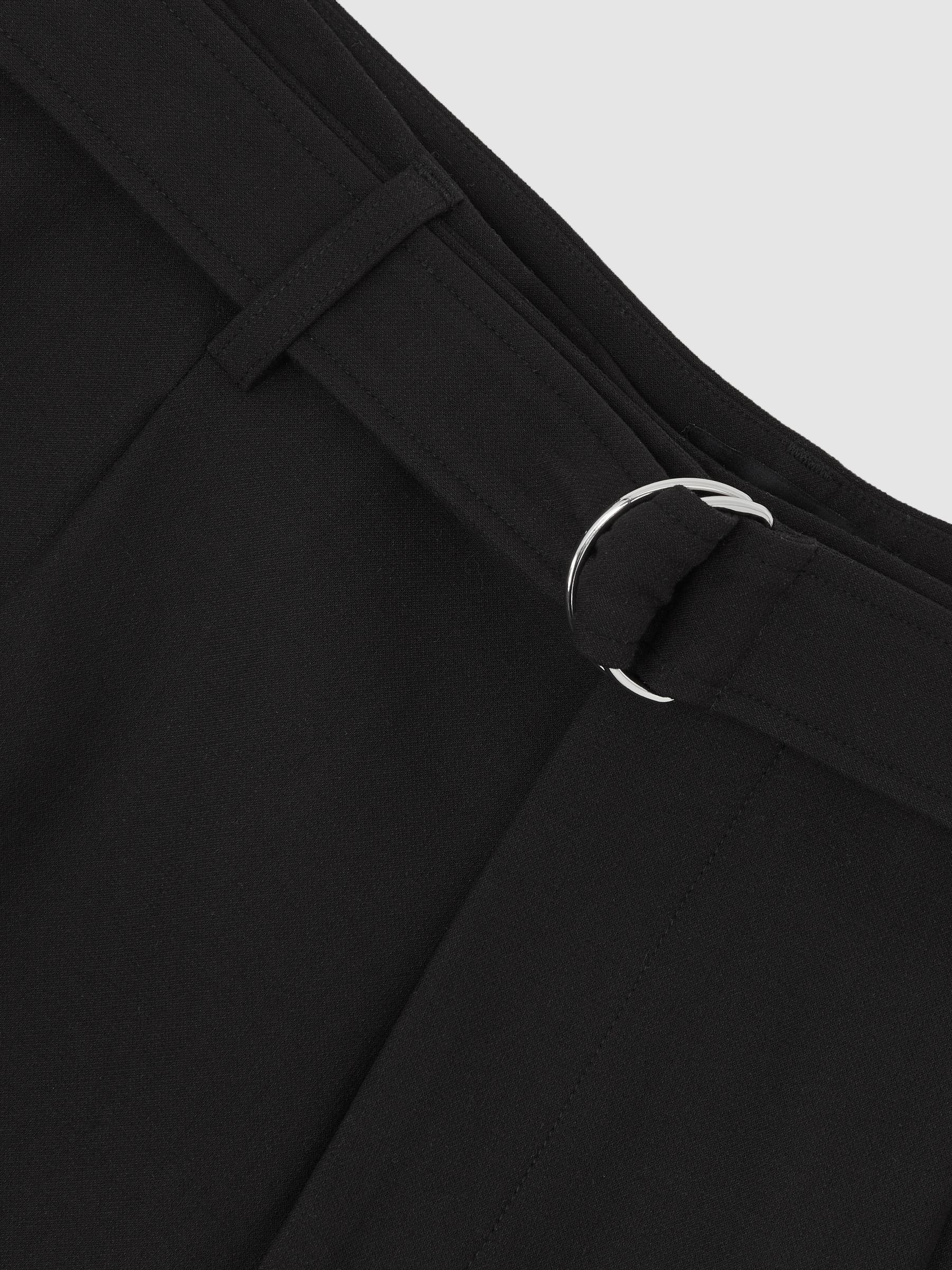 Monogram Relaxed-Fit Belted Trousers in Black - Image 6 of 6