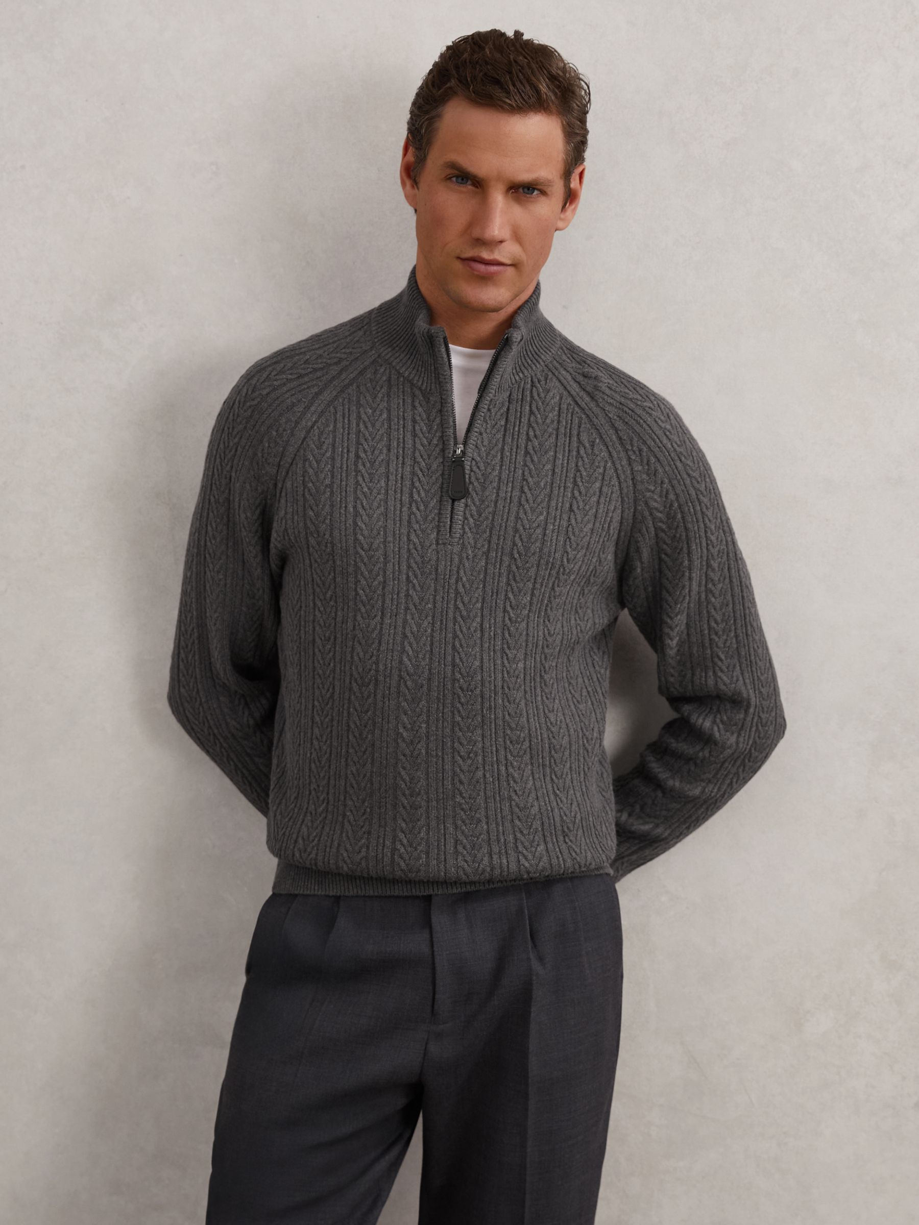 Jumper in Mid Grey Melange - Image 6 of 7