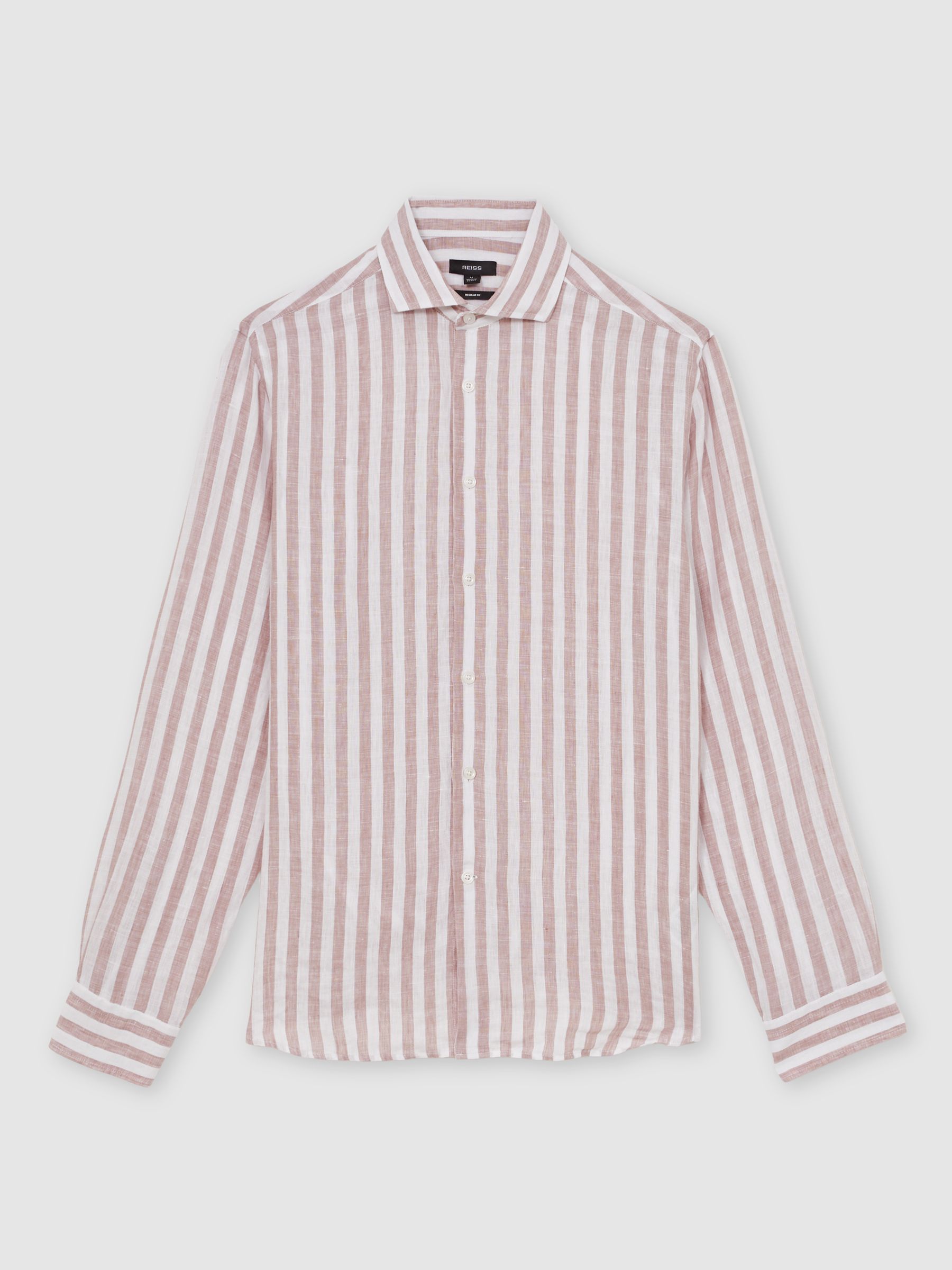 Shirt in Dusty Rose/White Stripe - Image 2 of 6