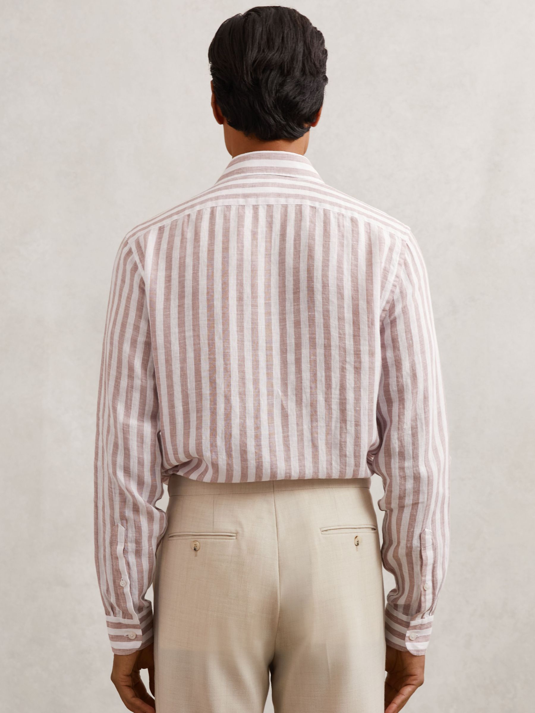 Shirt in Dusty Rose/White Stripe - Image 5 of 6