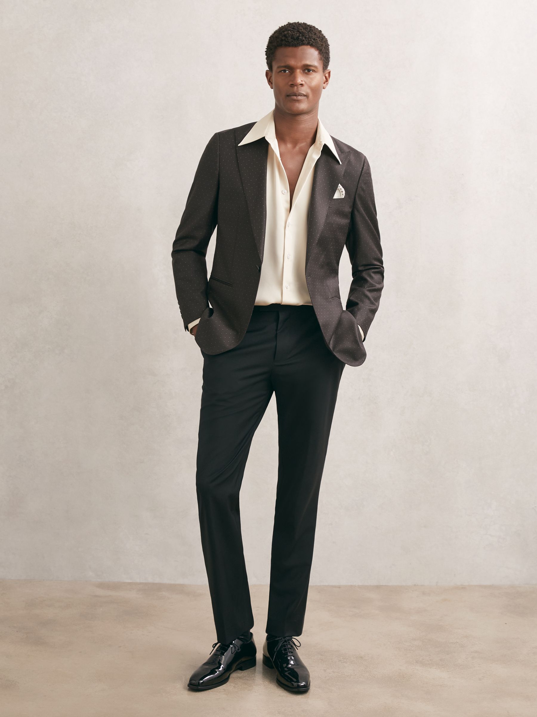 Reiss Satin Long-Sleeve Shirt in Champagne - REISS