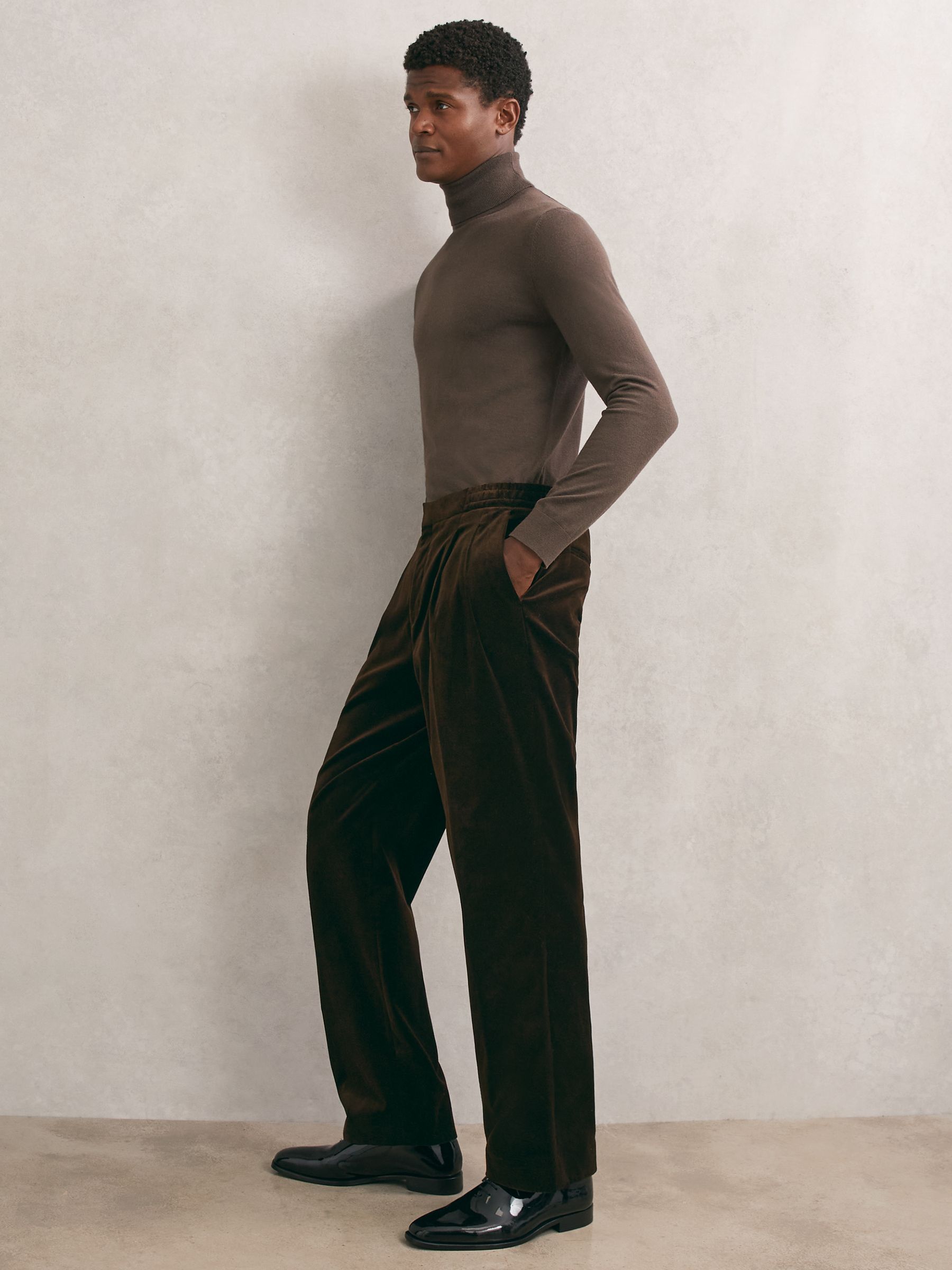 Wide-leg Velvet Trousers