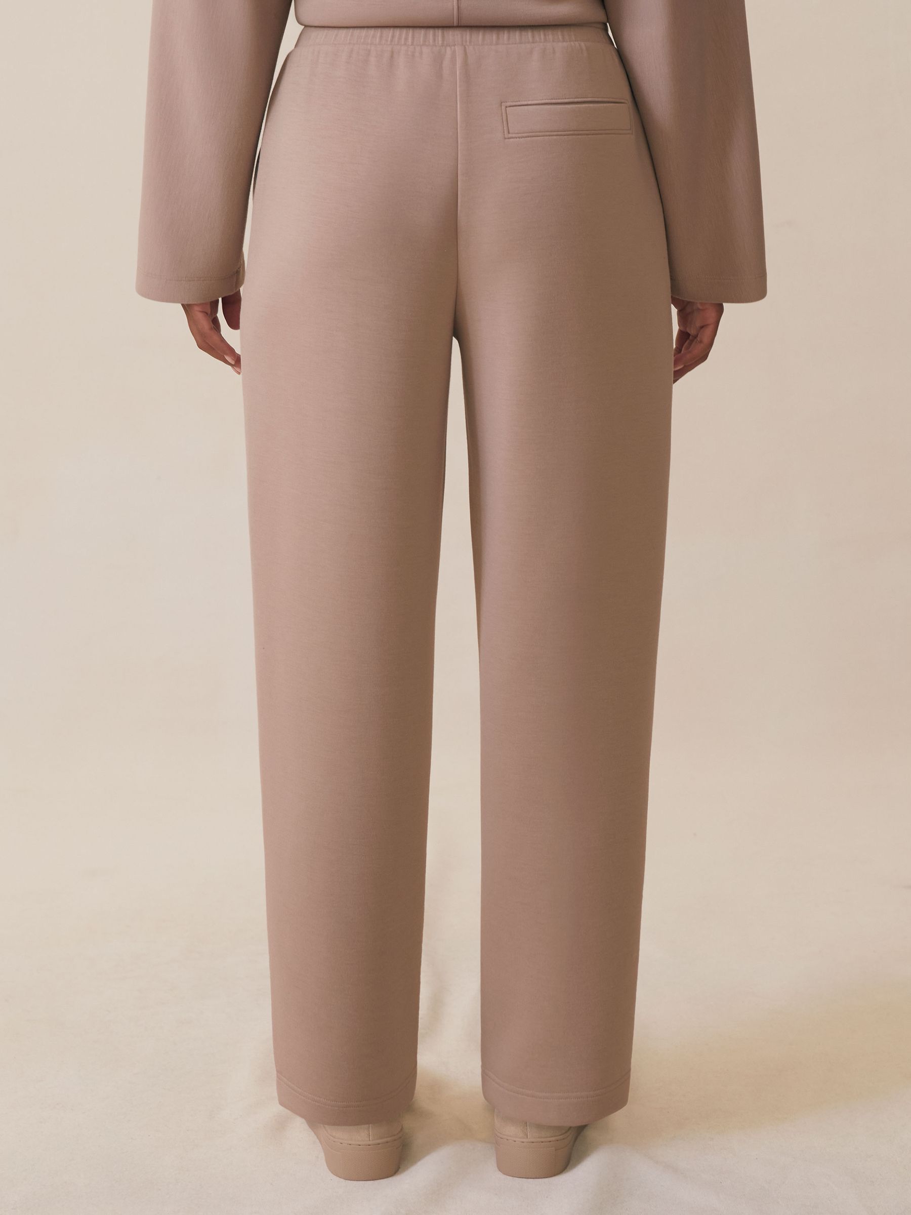 Premium Interlock Tapered Joggers in Taupe Neutral - image 4