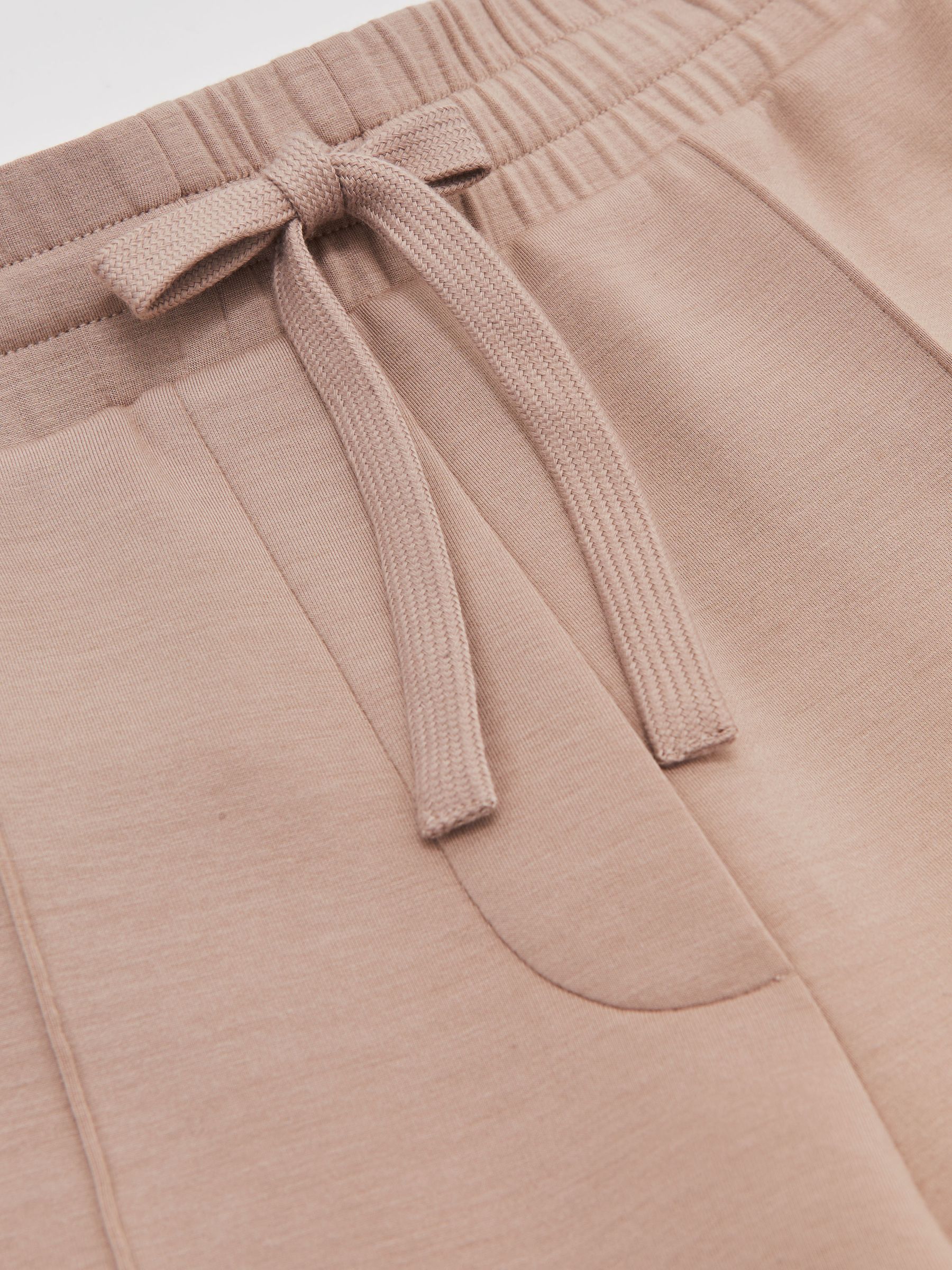 Premium Interlock Tapered Joggers in Taupe Neutral - image 3