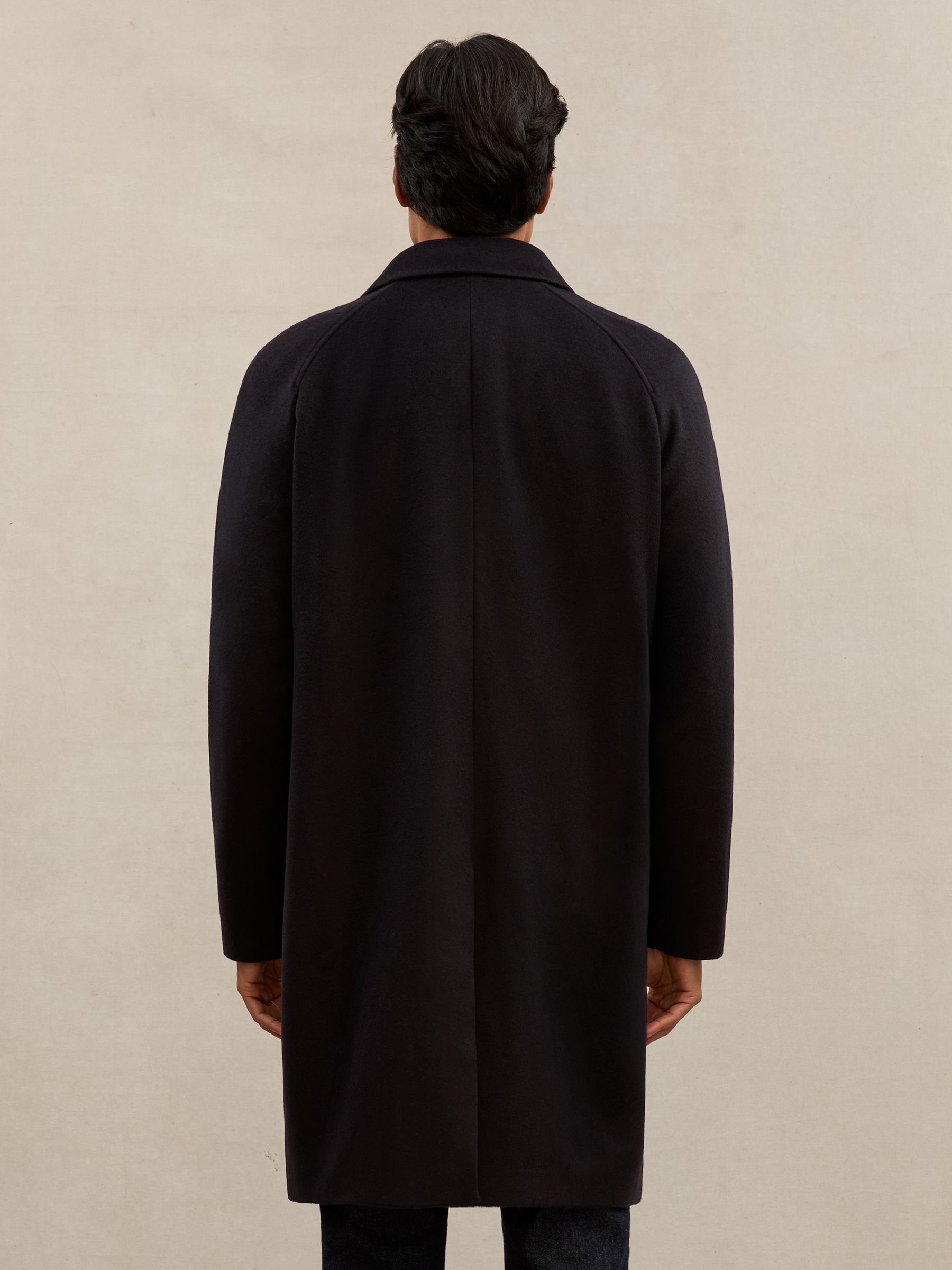 Atelier 100% Cashmere Raglan Overcoat in Navy - Image 5 of 7