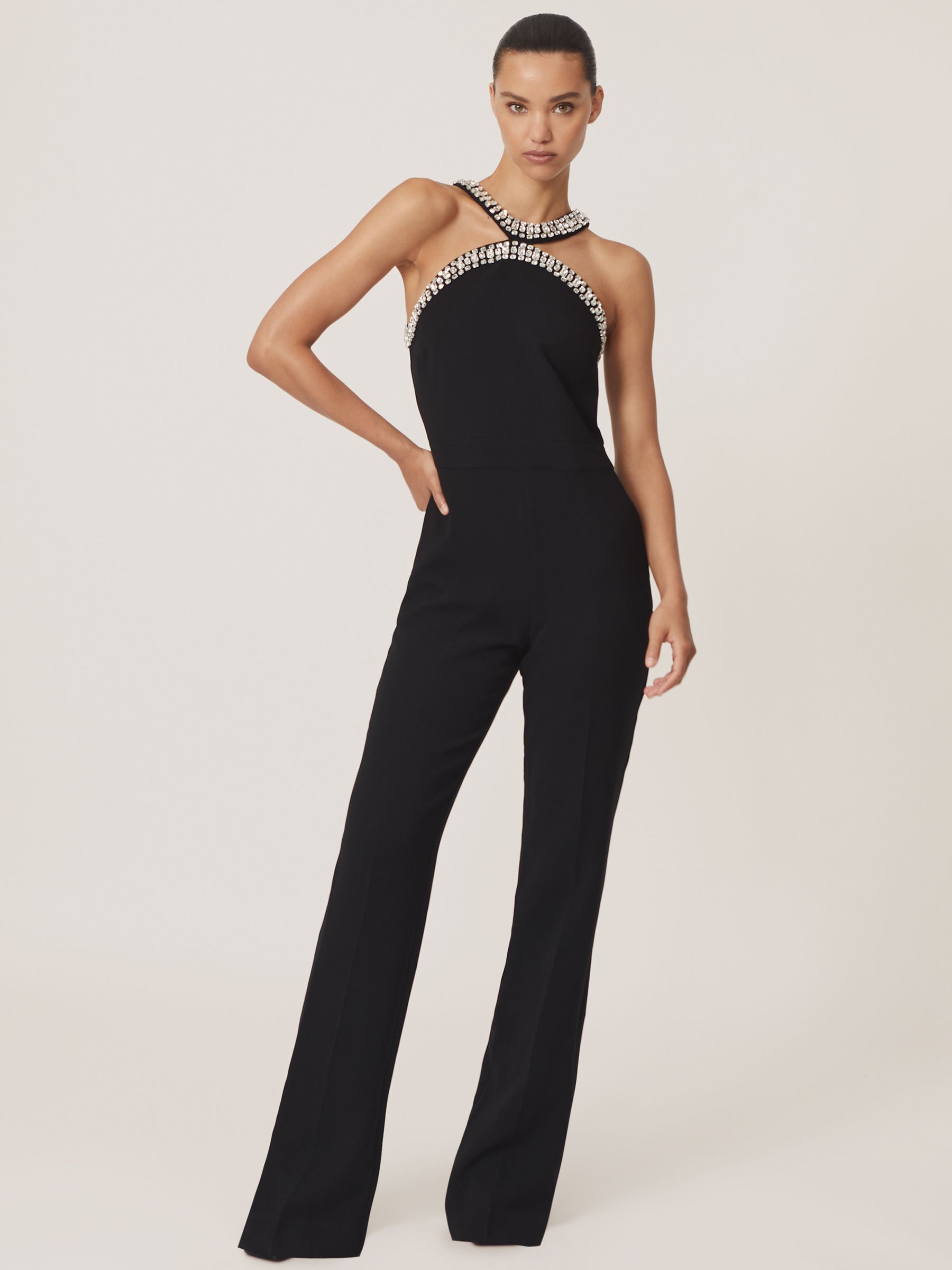 Crystal-embellished Cut-out Jumpsuit