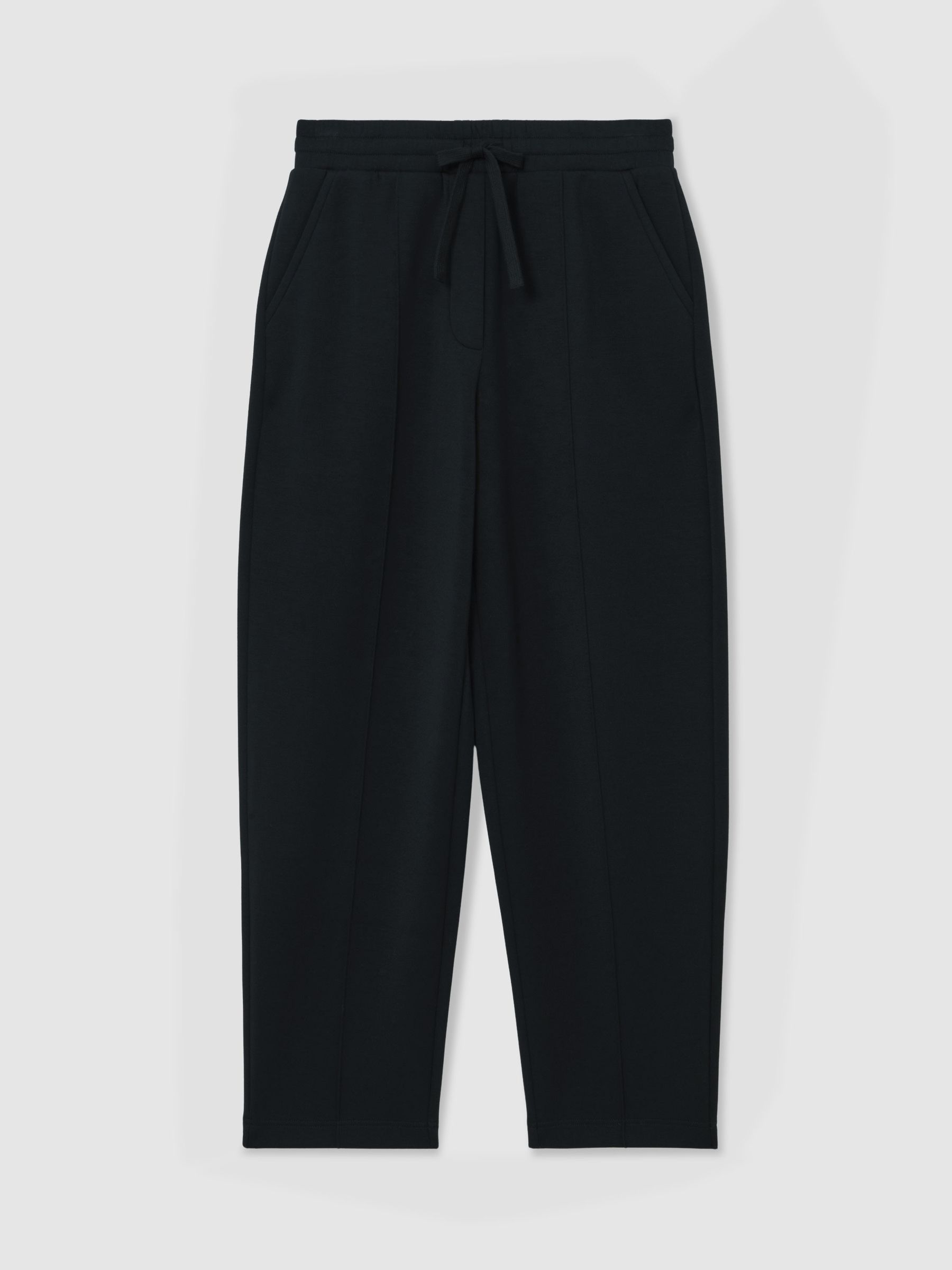 Premium Interlock Tapered Joggers in Black - image 1