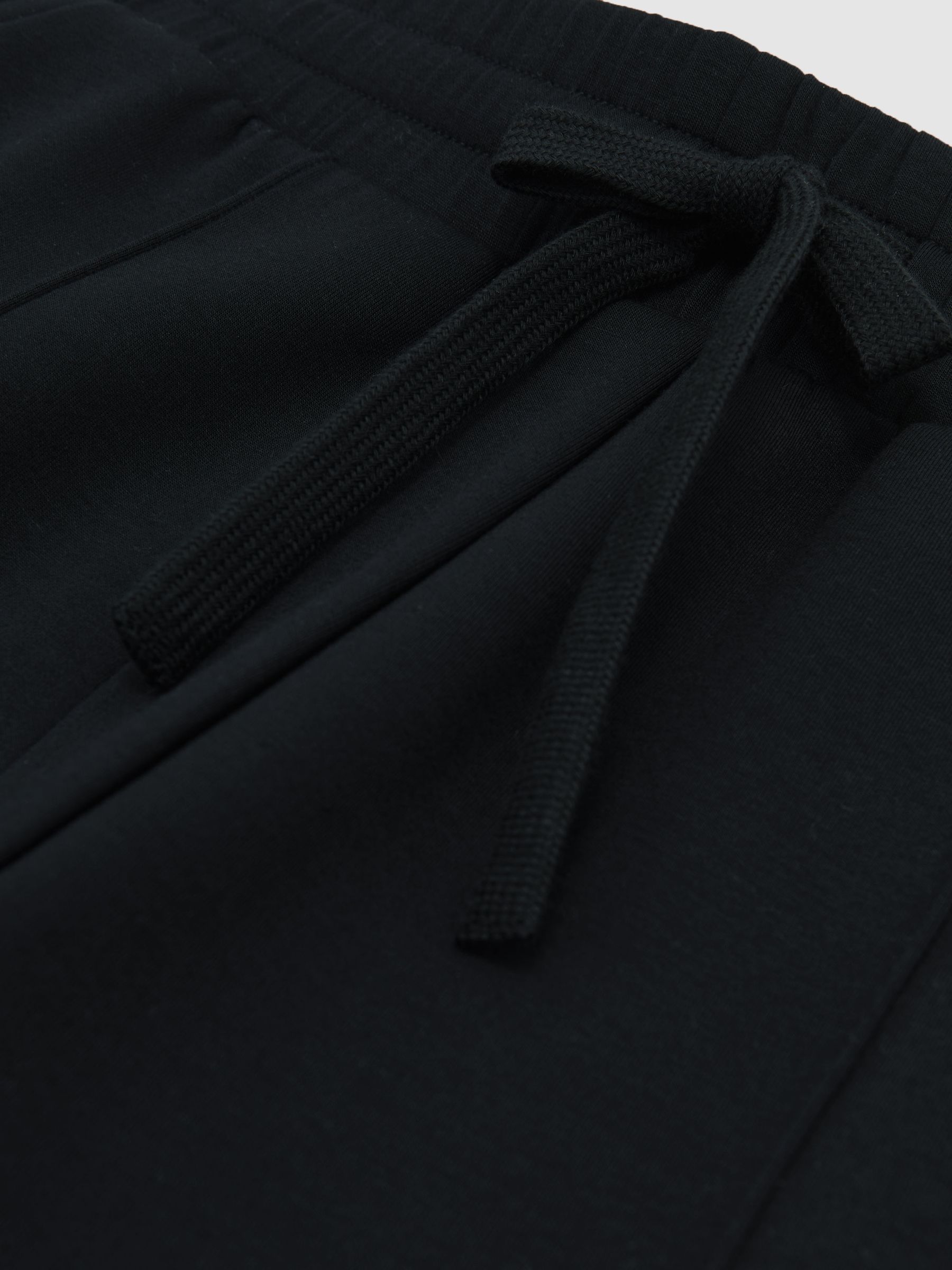Premium Interlock Tapered Joggers in Black - image 3
