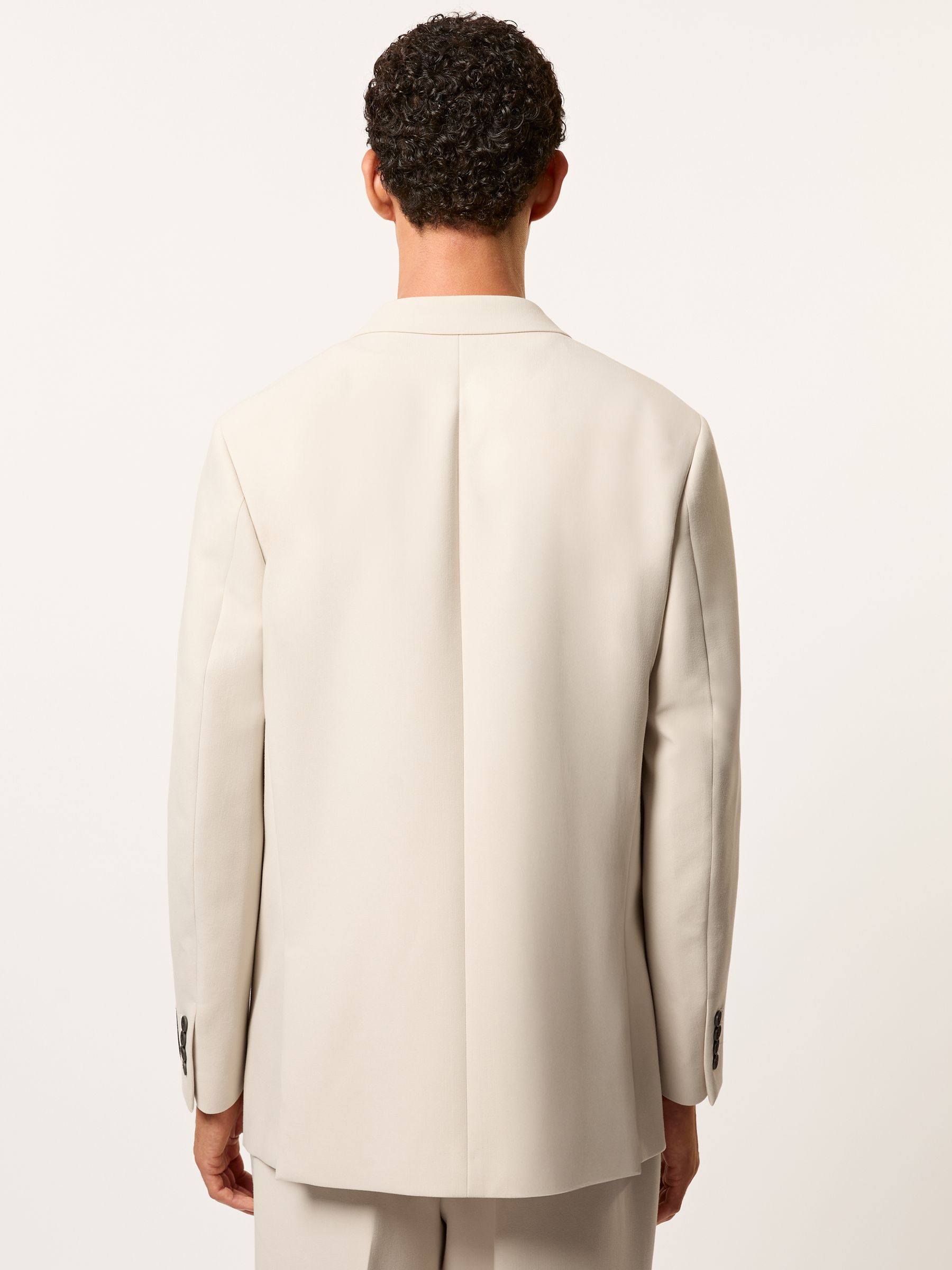 Monogram Relaxed Double-Breasted Blazer in Stone - Image 6 of 9