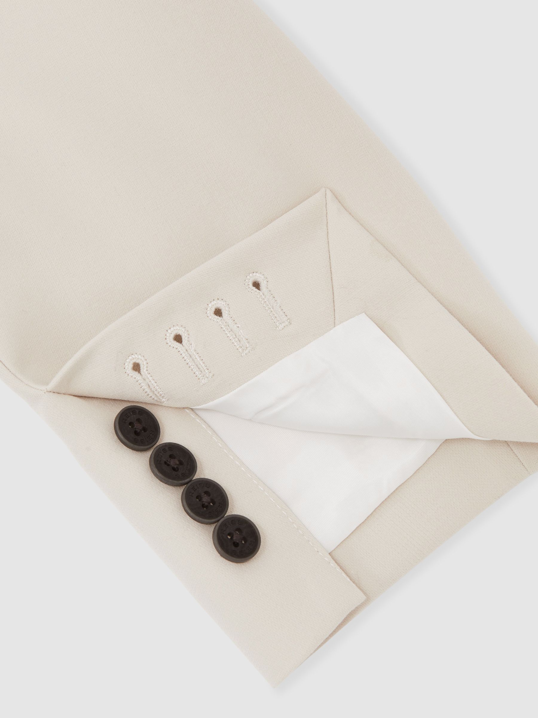 Monogram Relaxed Double-Breasted Blazer in Stone - Image 8 of 9