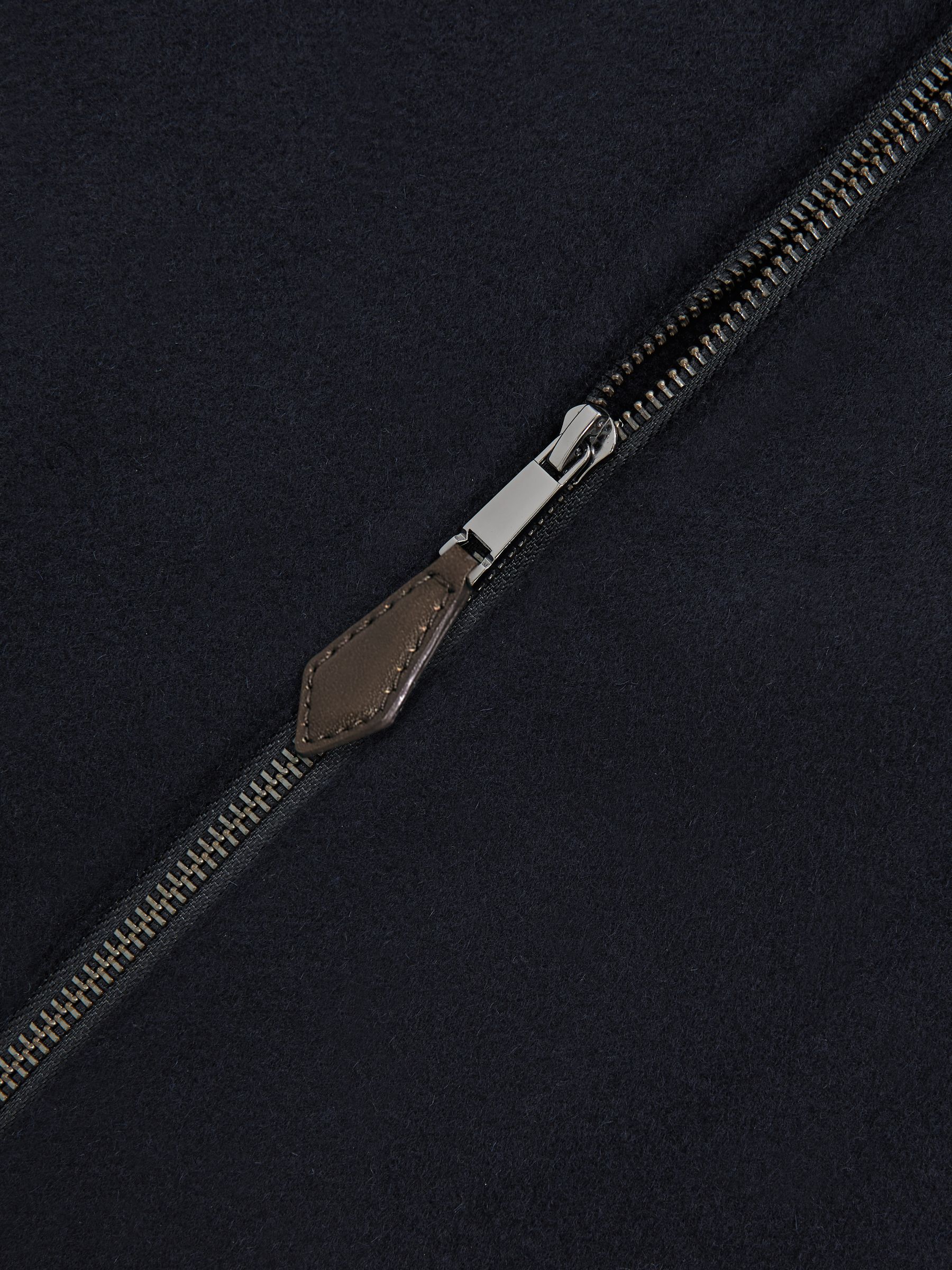 Wool-Blend Funnel-Neck Gilet in Navy - image 3
