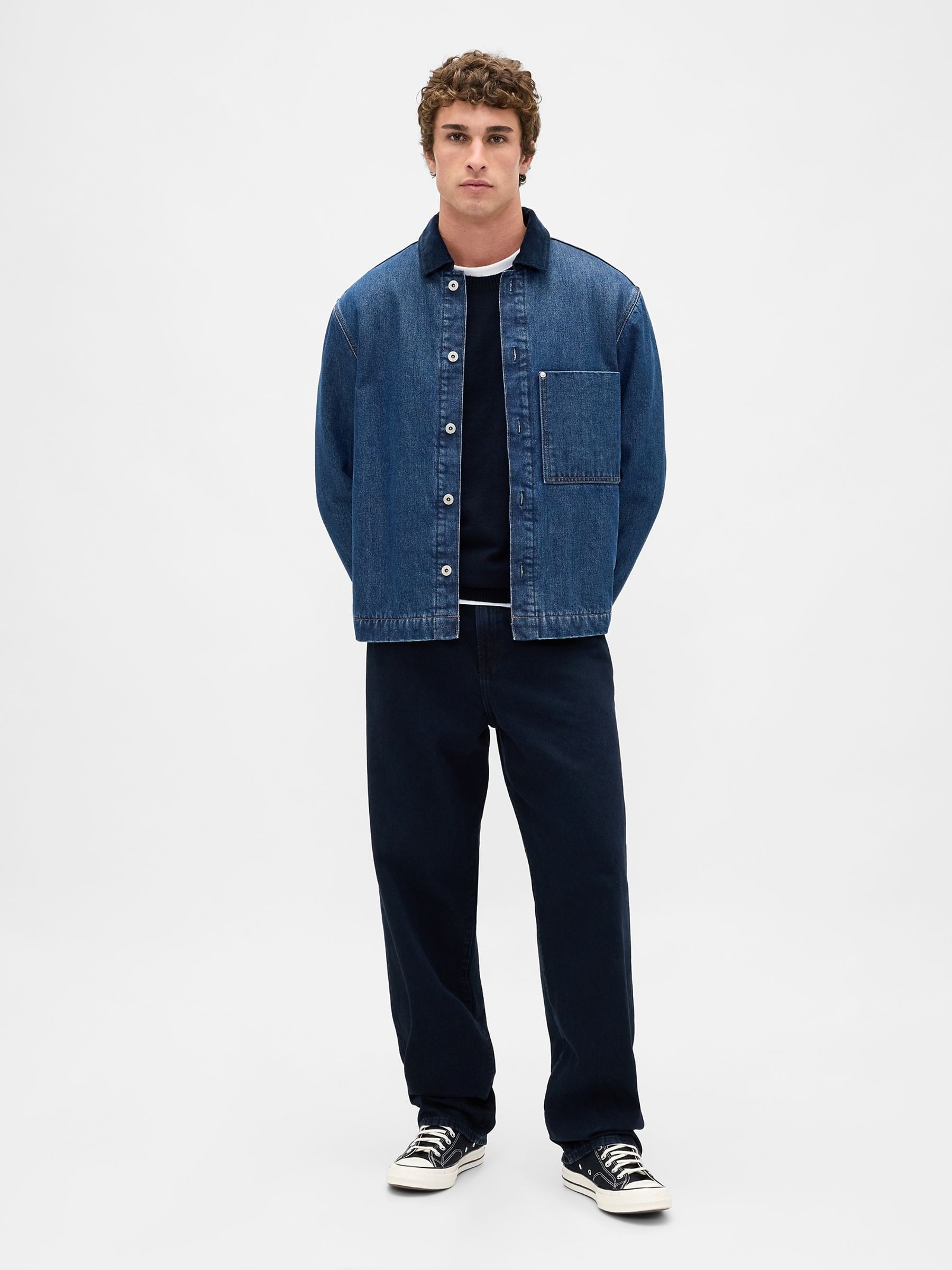 Navy Blue CashSoft Crew Sweatshirt - Image 3 of 4