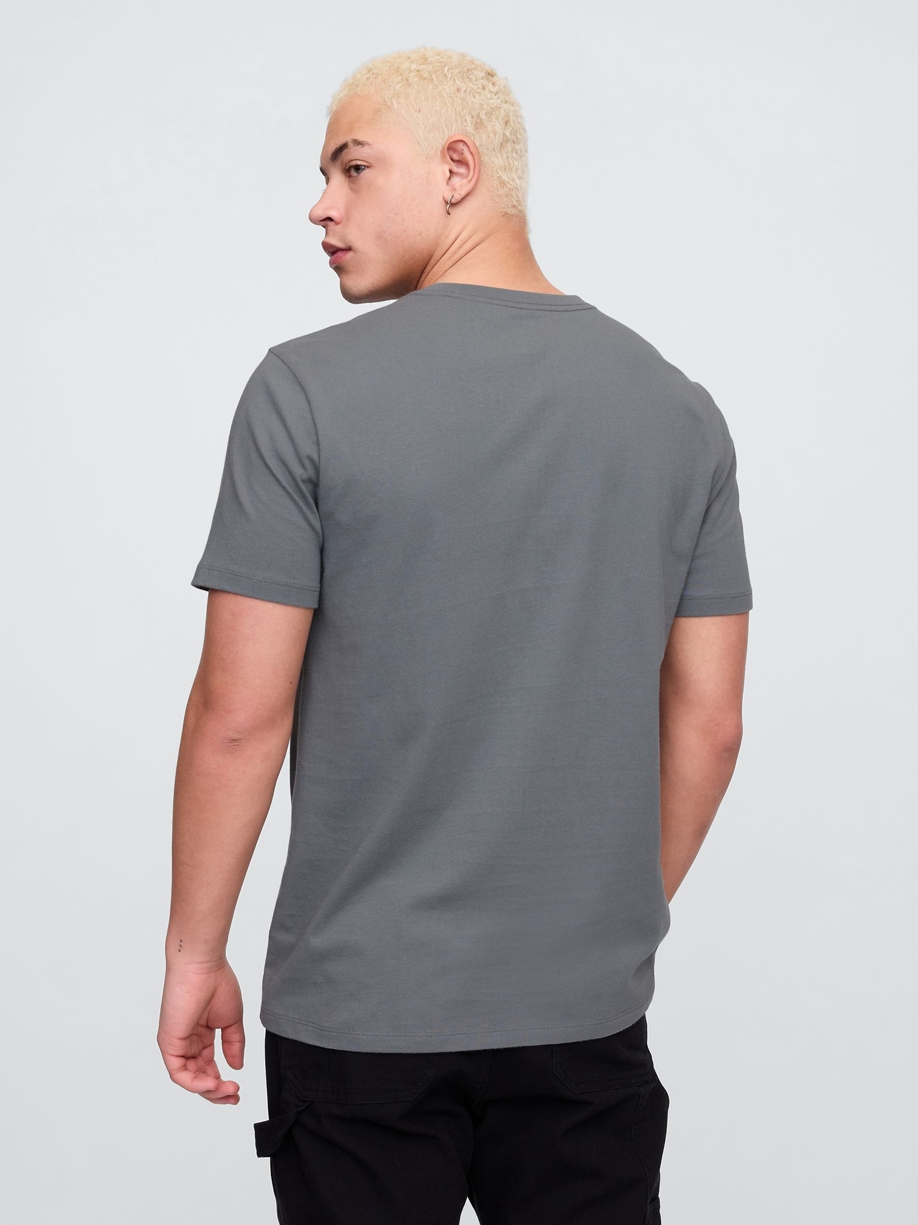 Grey Everyday Soft Crew Neck T-Shirt - Image 2 of 5 Grey Everyday Soft Crew Neck T-Shirt - Image 2 of 5
