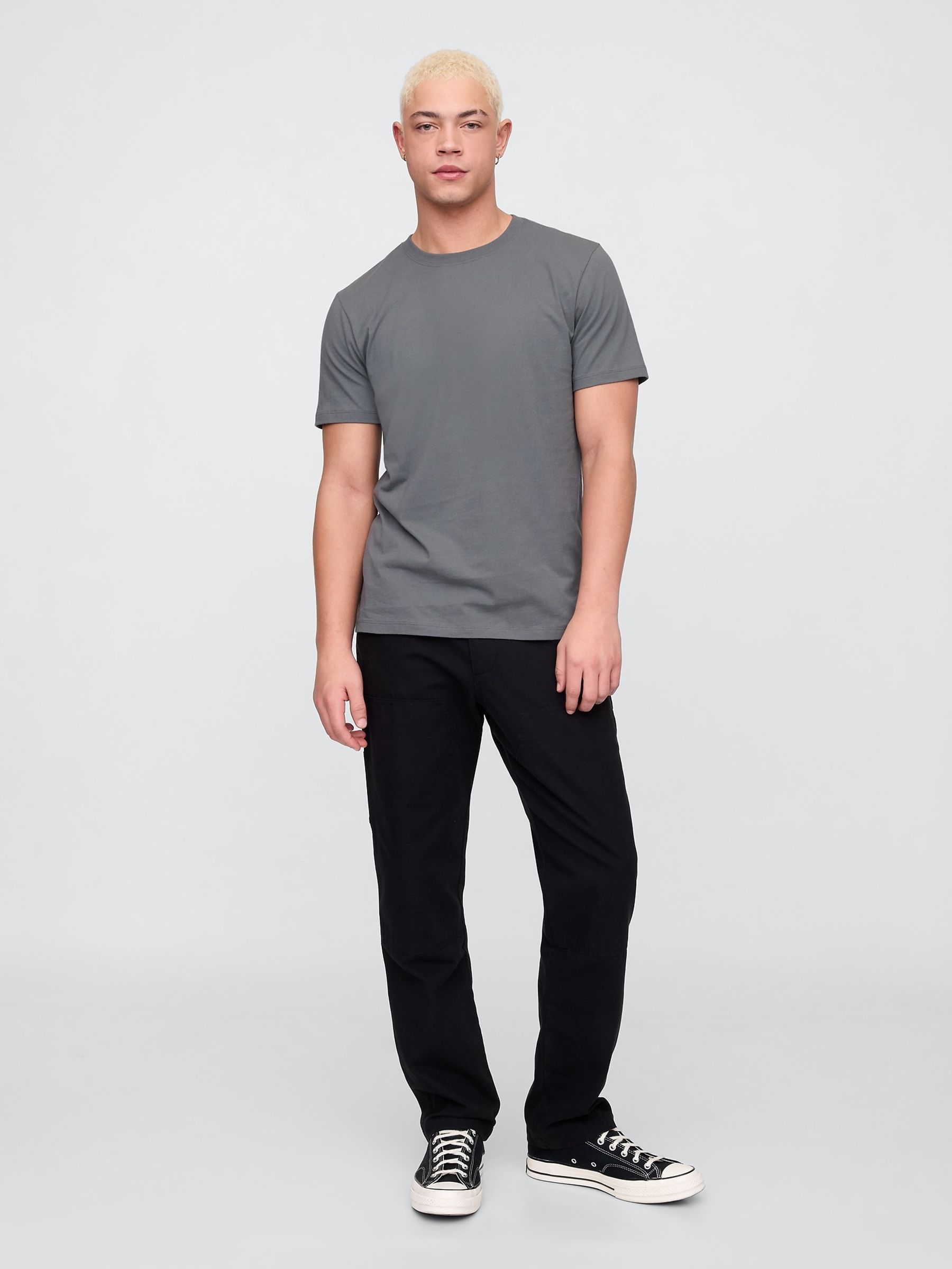 Grey Everyday Soft Crew Neck T-Shirt - Image 3 of 5