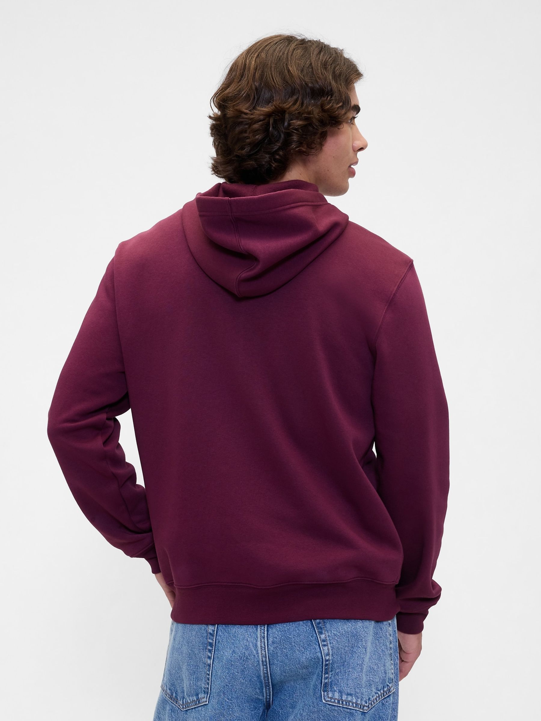 Red Relaxed Logo Zip Hoodie - Image 2 of 3