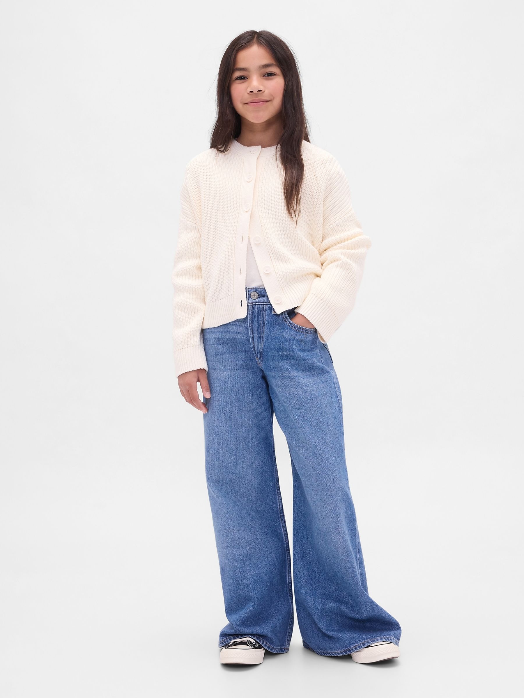 White Oversized Cardigan (4-13yrs) - Image 3 of 5