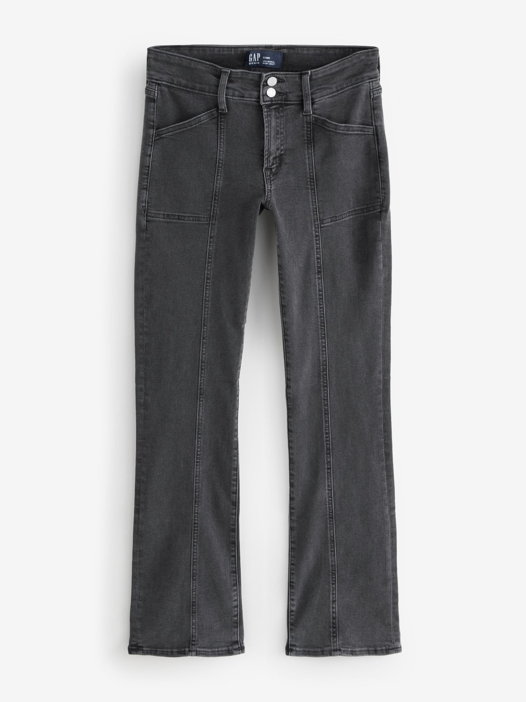 Black High Rise 70s Flare Jeans - Image 1 of 3