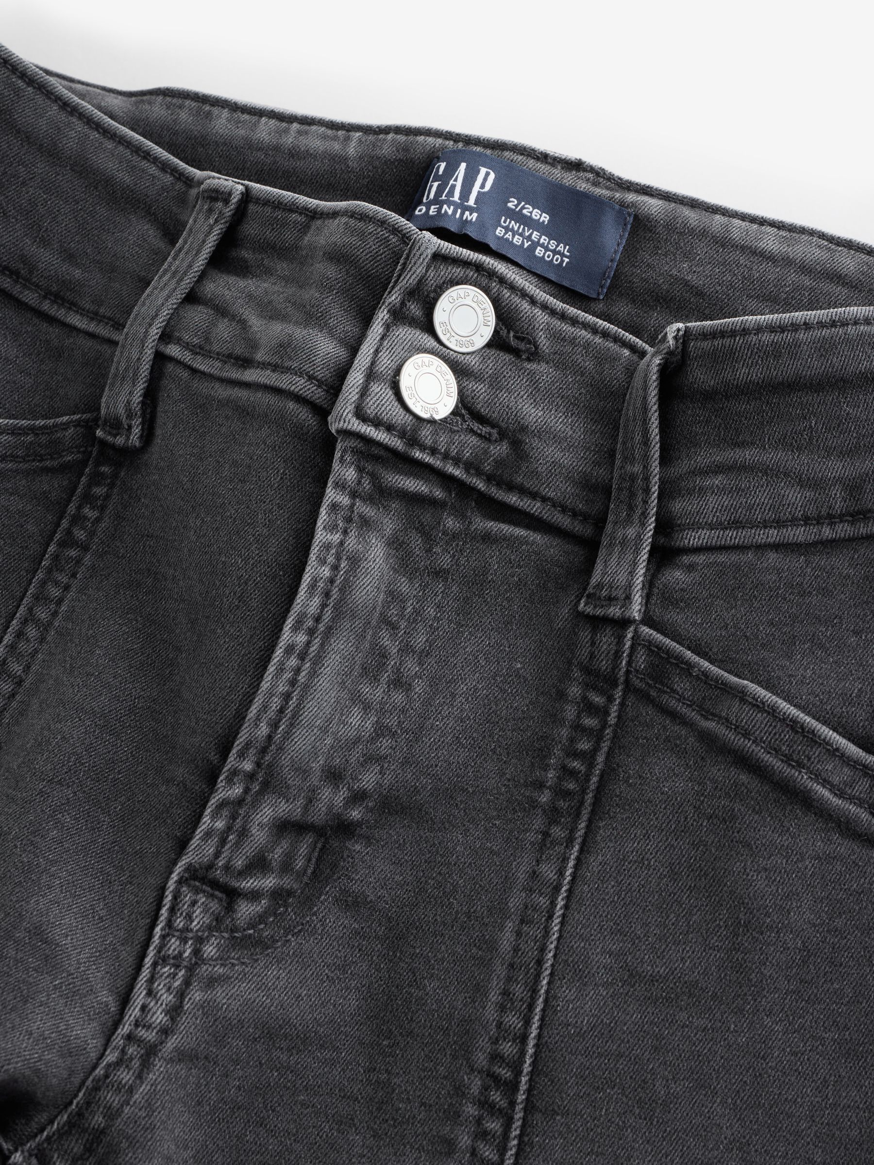 Black High Rise 70s Flare Jeans - Image 3 of 3