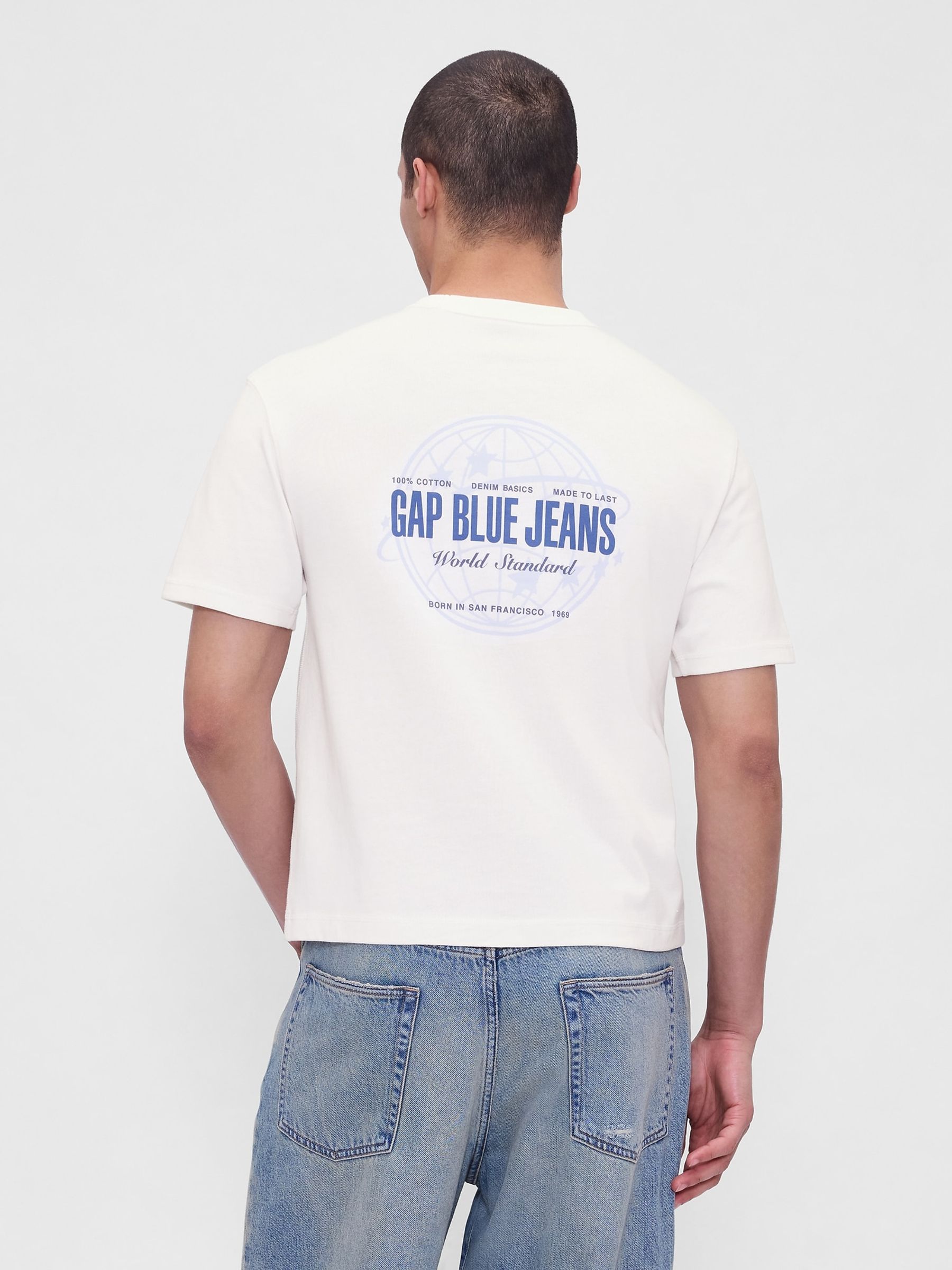 White Heavyweight Crop Graphic T-Shirt - Image 2 of 4