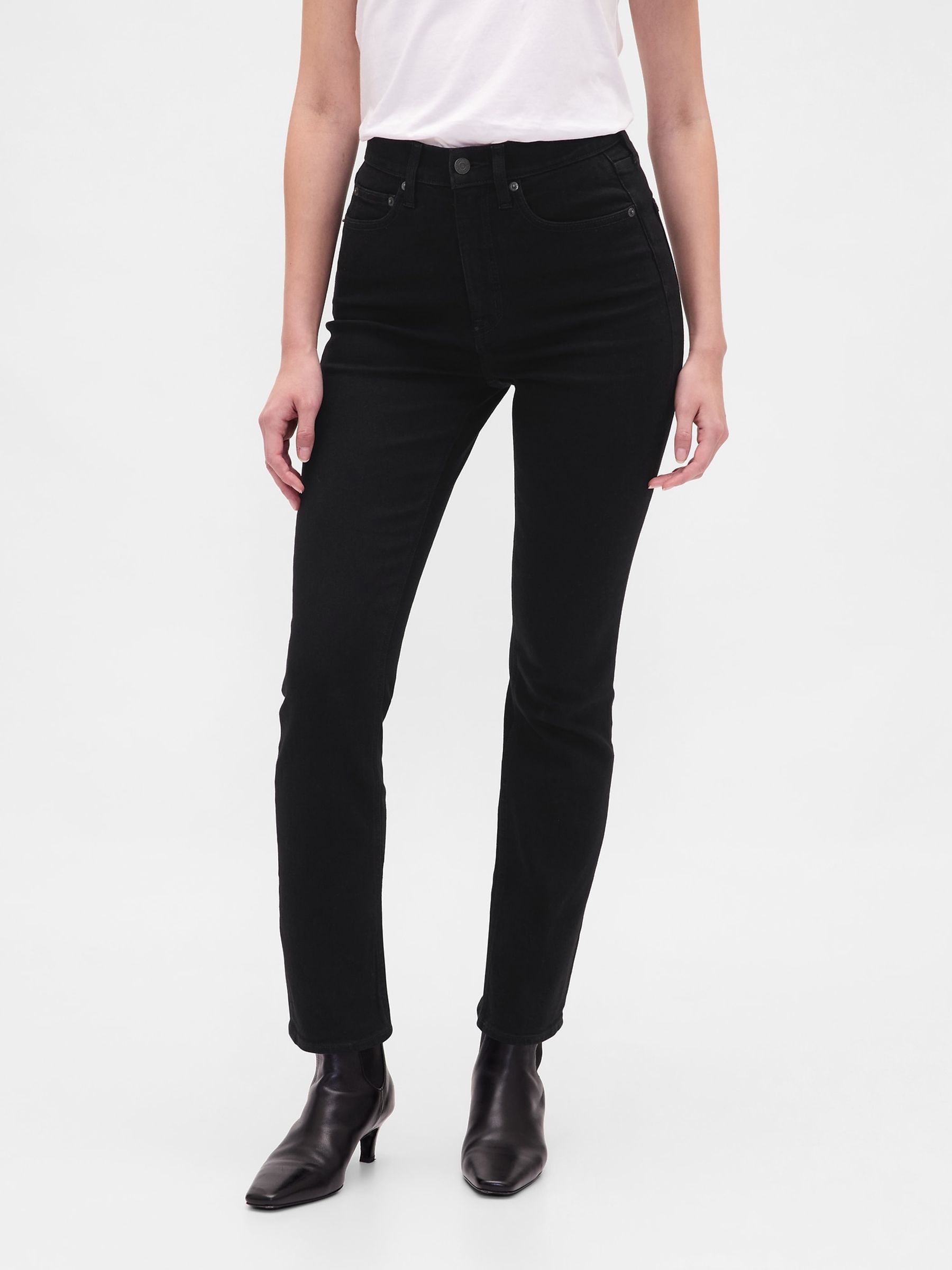 Black High Waisted Vintage Slim Jeans - Image 1 of 6