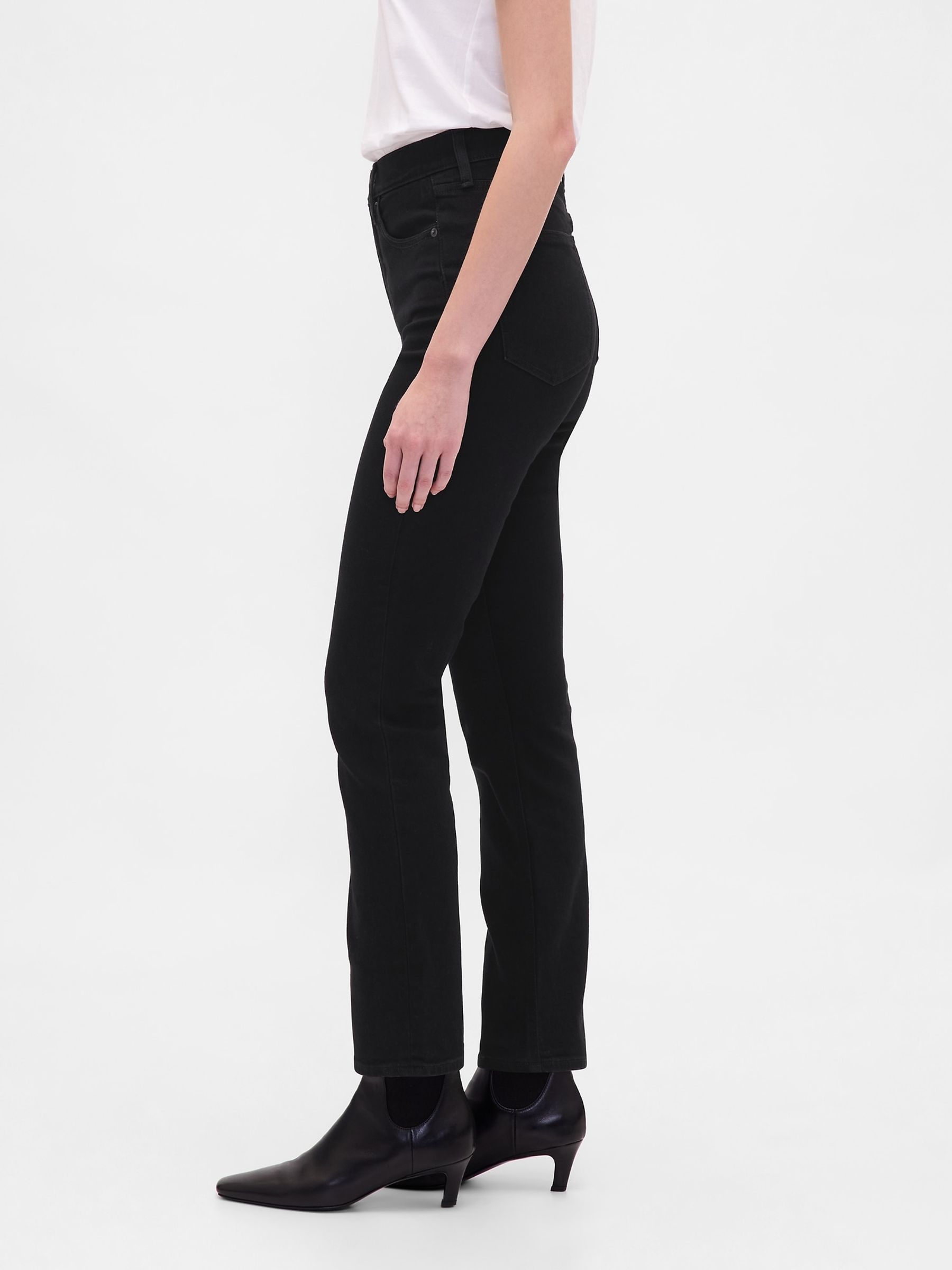 Black High Waisted Vintage Slim Jeans - Image 3 of 6