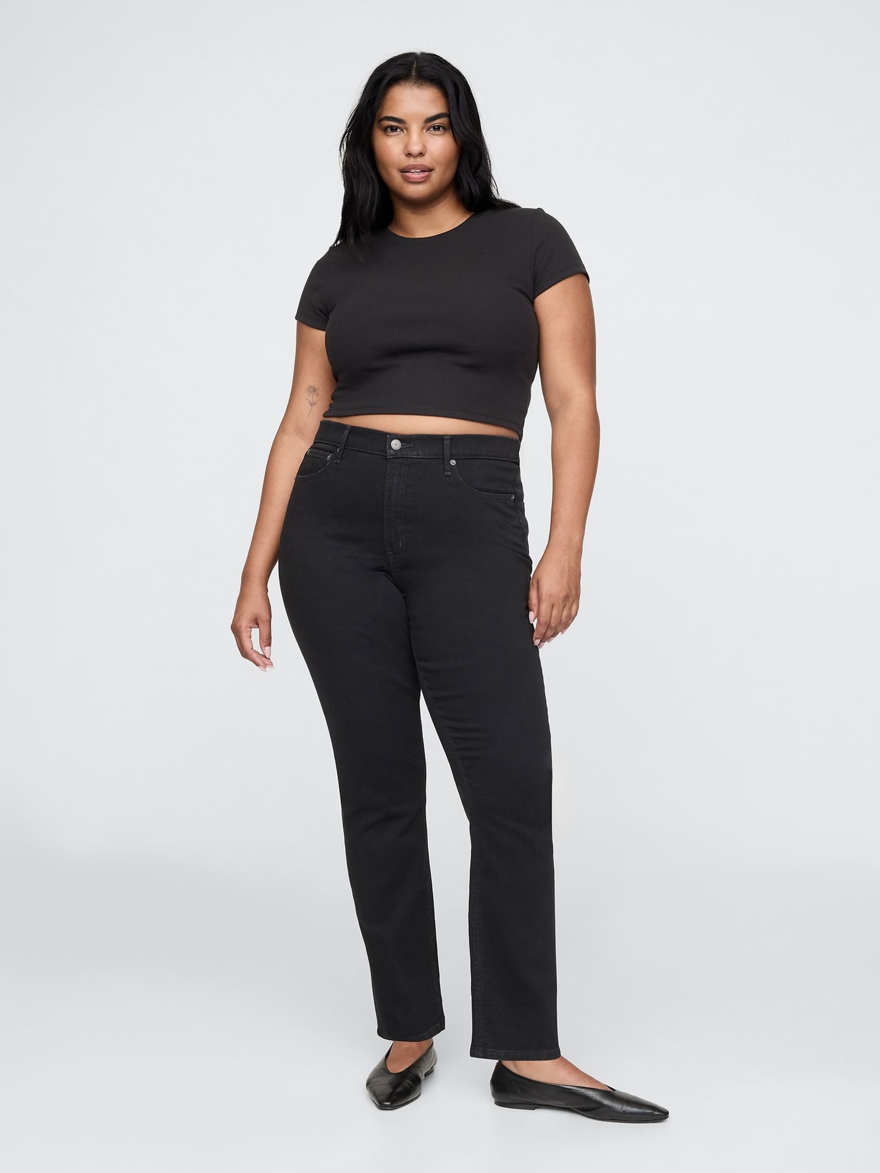 Black High Waisted Vintage Slim Jeans - Image 5 of 6