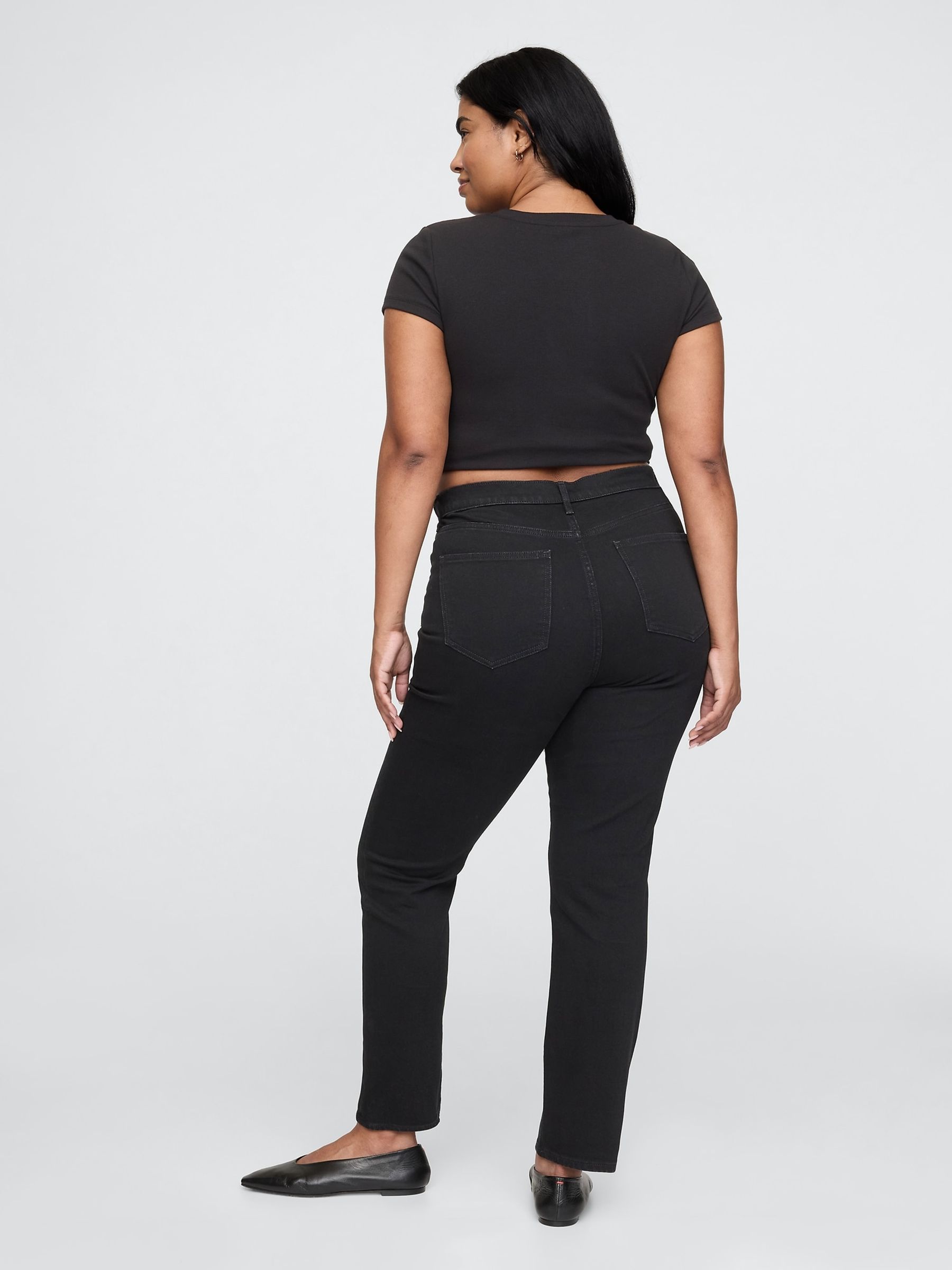 Black High Waisted Vintage Slim Jeans - Image 6 of 6