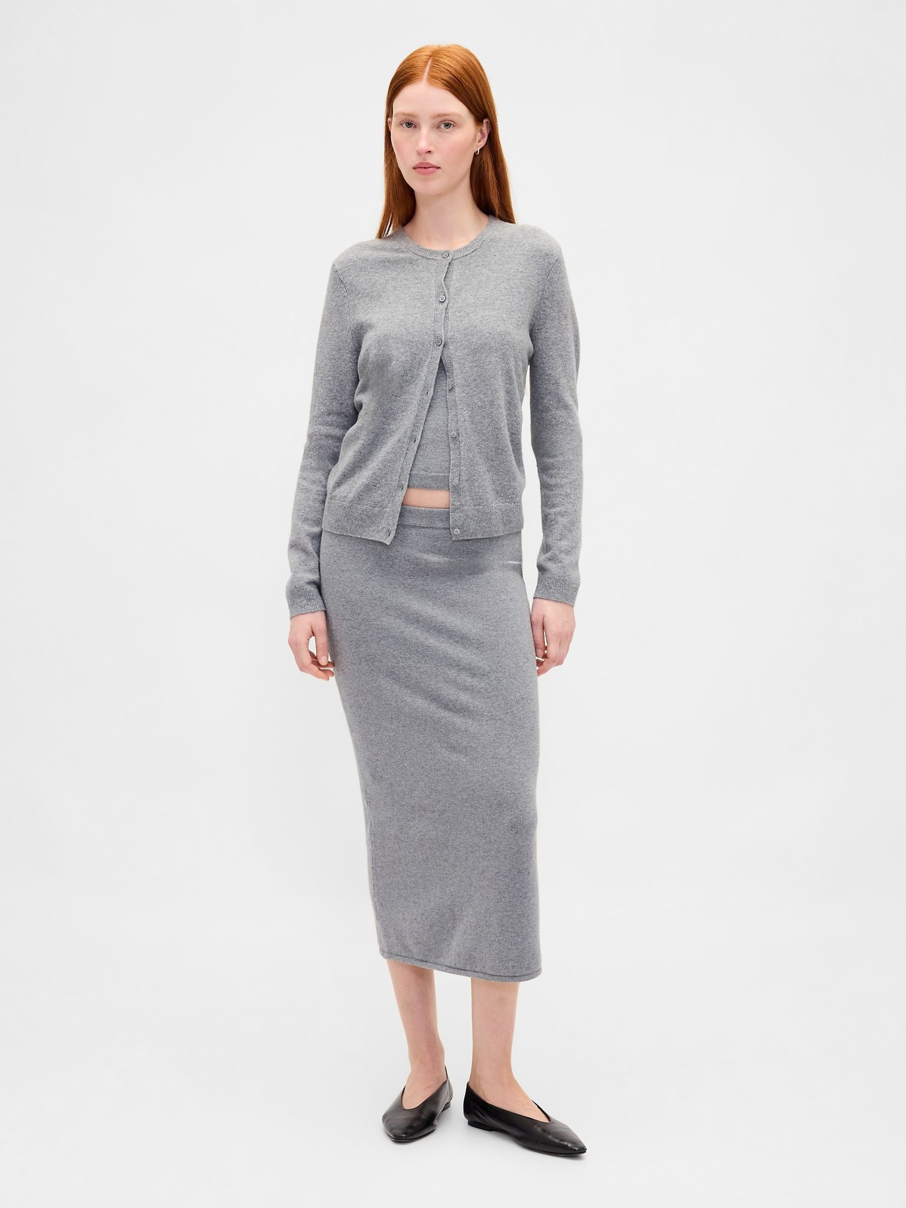 Light Grey CashSoft Crop Cardigan - Image 3 of 4