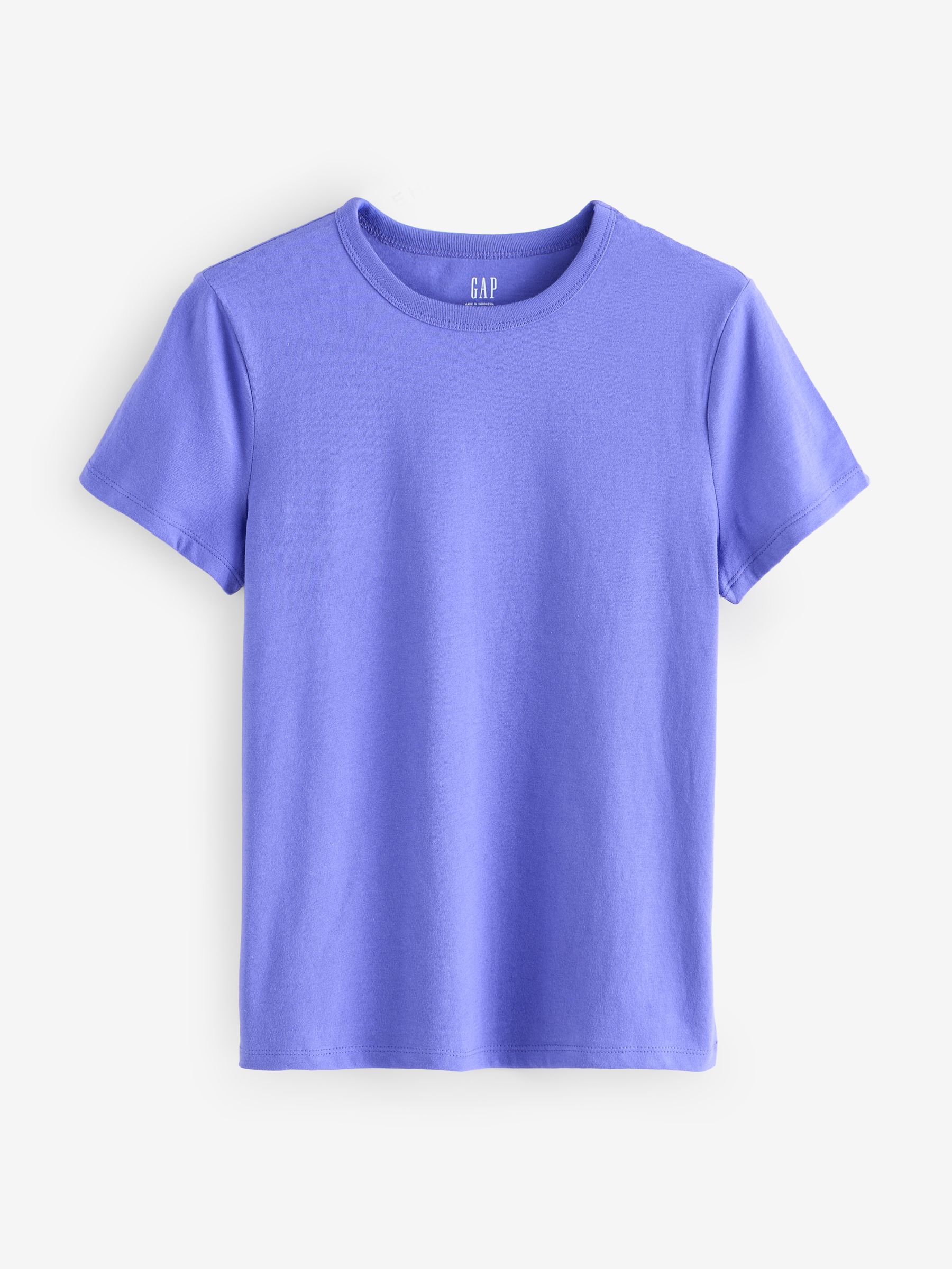 Purple Crew Neck Favourite Cotton Short Sleeve T-Shirt - Image 1 of 4 Purple Crew Neck Favourite Cotton Short Sleeve T-Shirt - Image 1 of 4