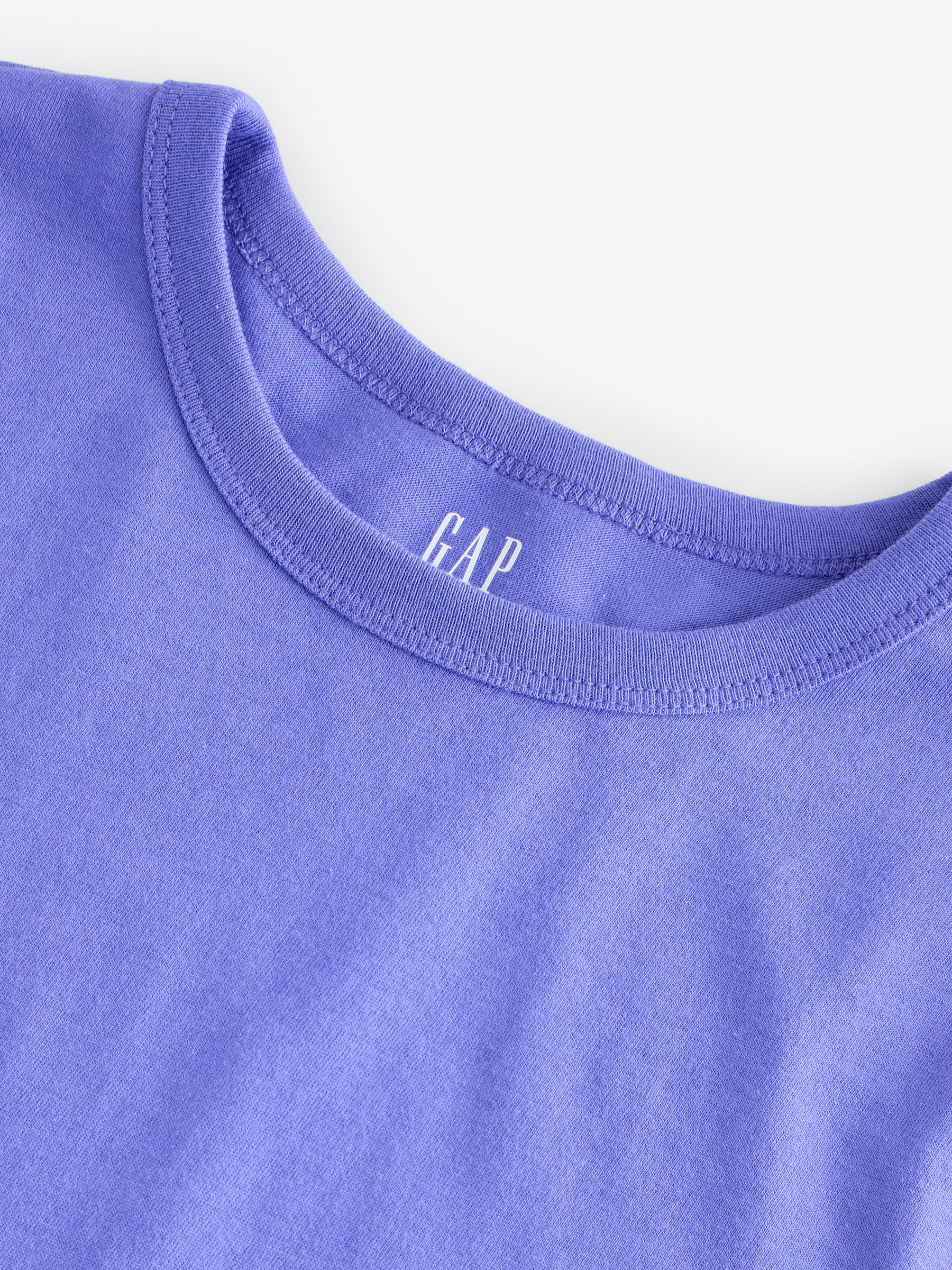 Purple Crew Neck Favourite Cotton Short Sleeve T-Shirt - Image 4 of 4 Purple Crew Neck Favourite Cotton Short Sleeve T-Shirt - Image 4 of 4