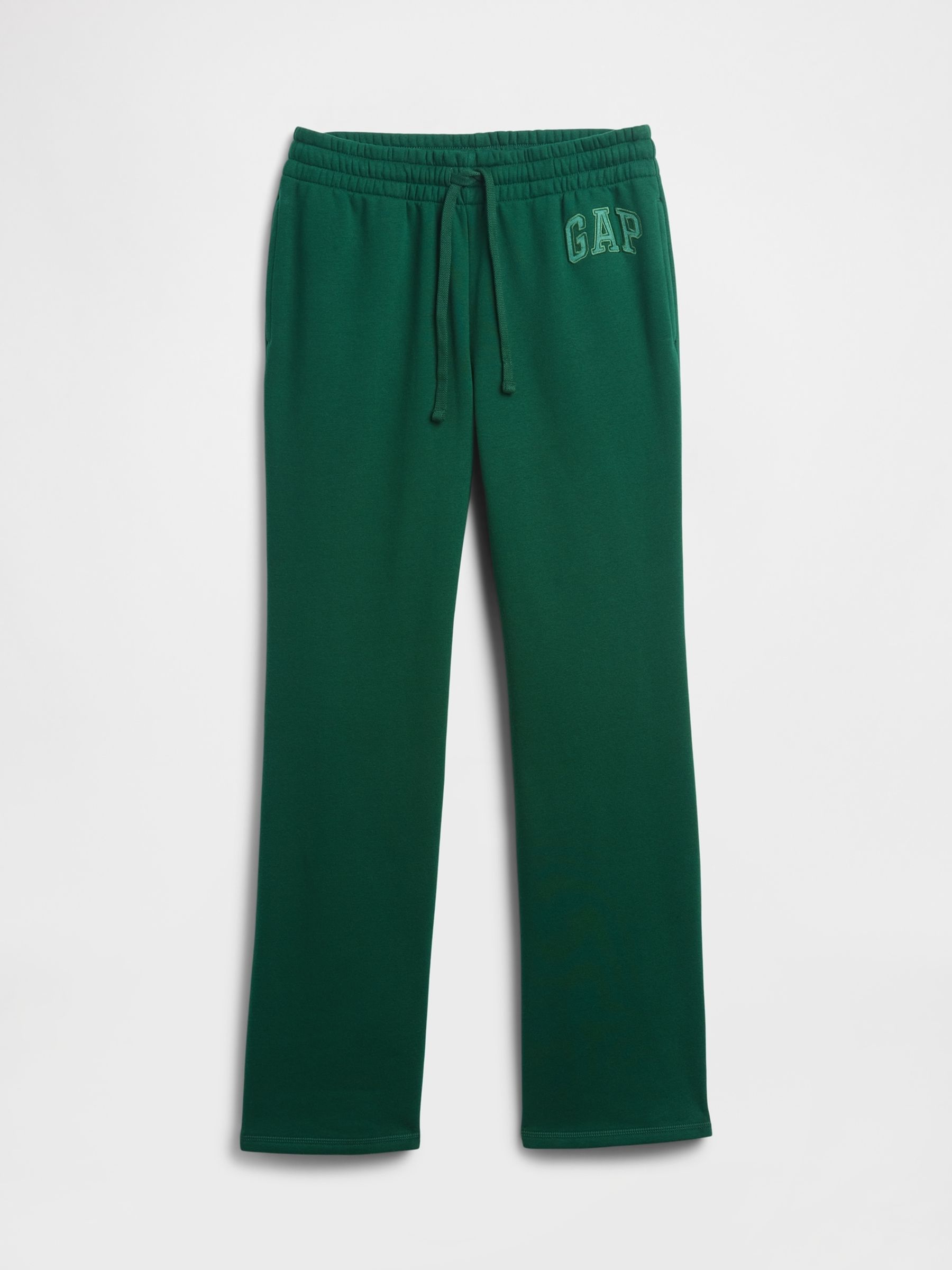 Green Flared Logo Fleece Joggers - Image 5 of 5