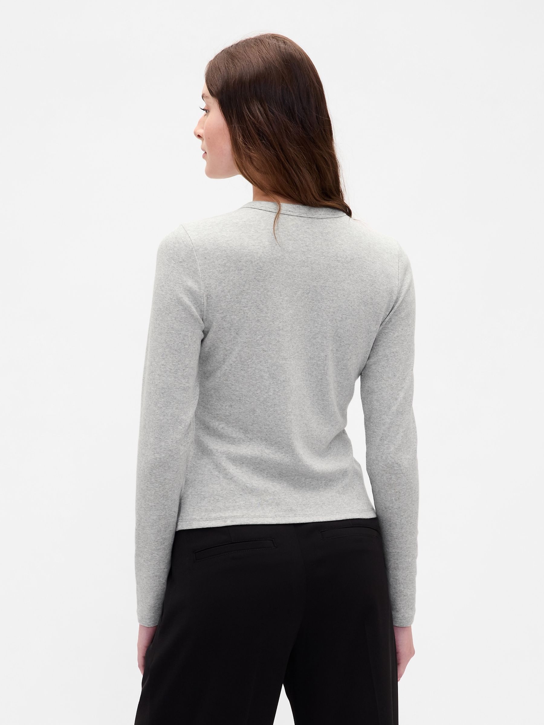 Grey Modern Crew Neck Cardigan - Image 2 of 4