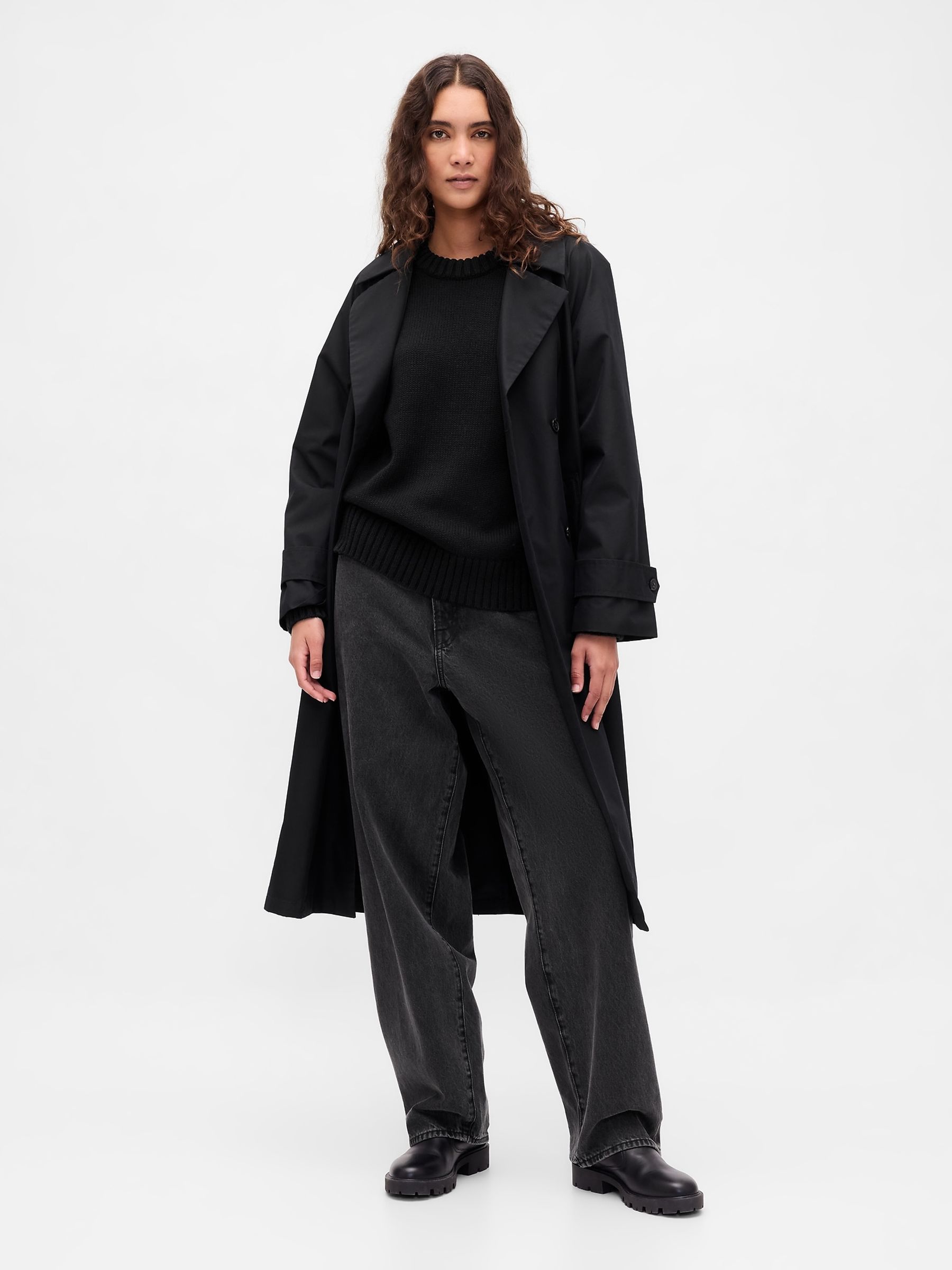 Black Cotton Oversized Jumper - Image 3 of 4