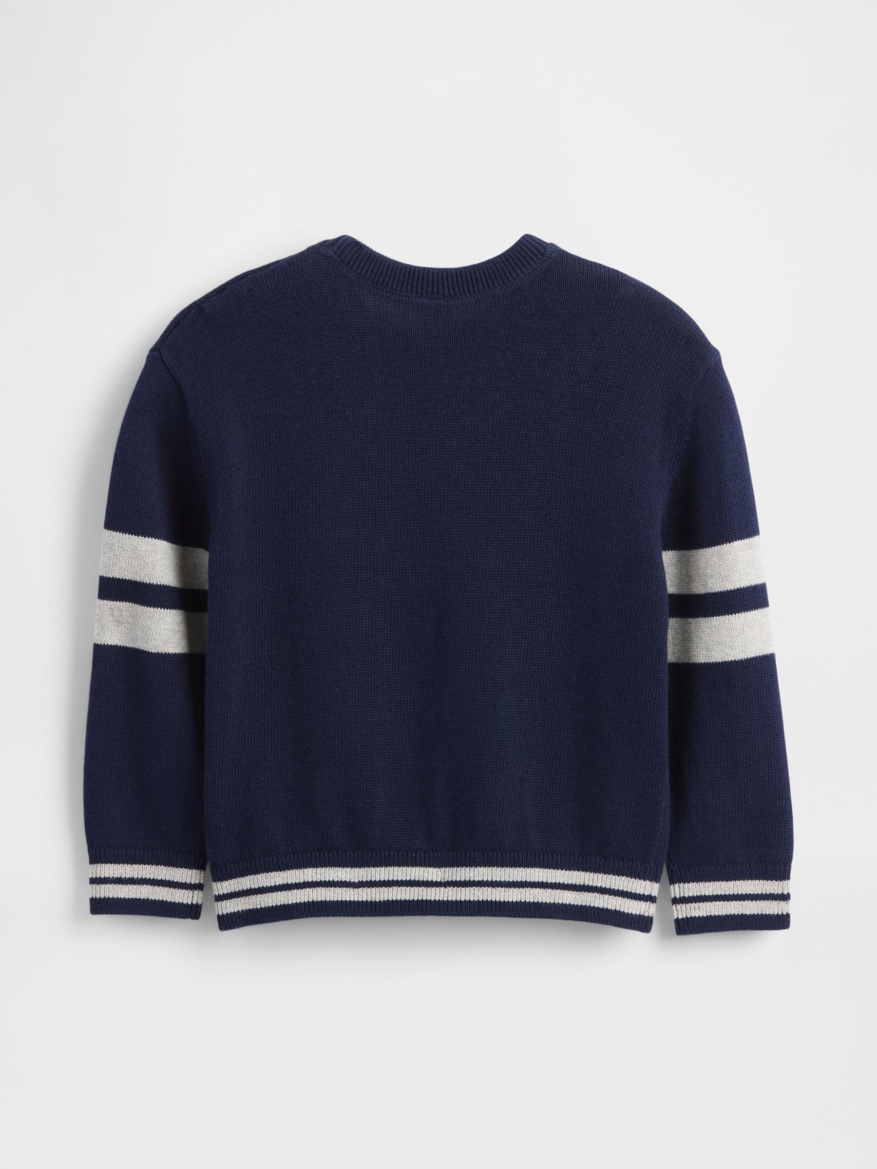 Navy Blue Graphic Crew Neck Sweatshirt - Image 2 of 2 Navy Blue Graphic Crew Neck Sweatshirt - Image 2 of 2