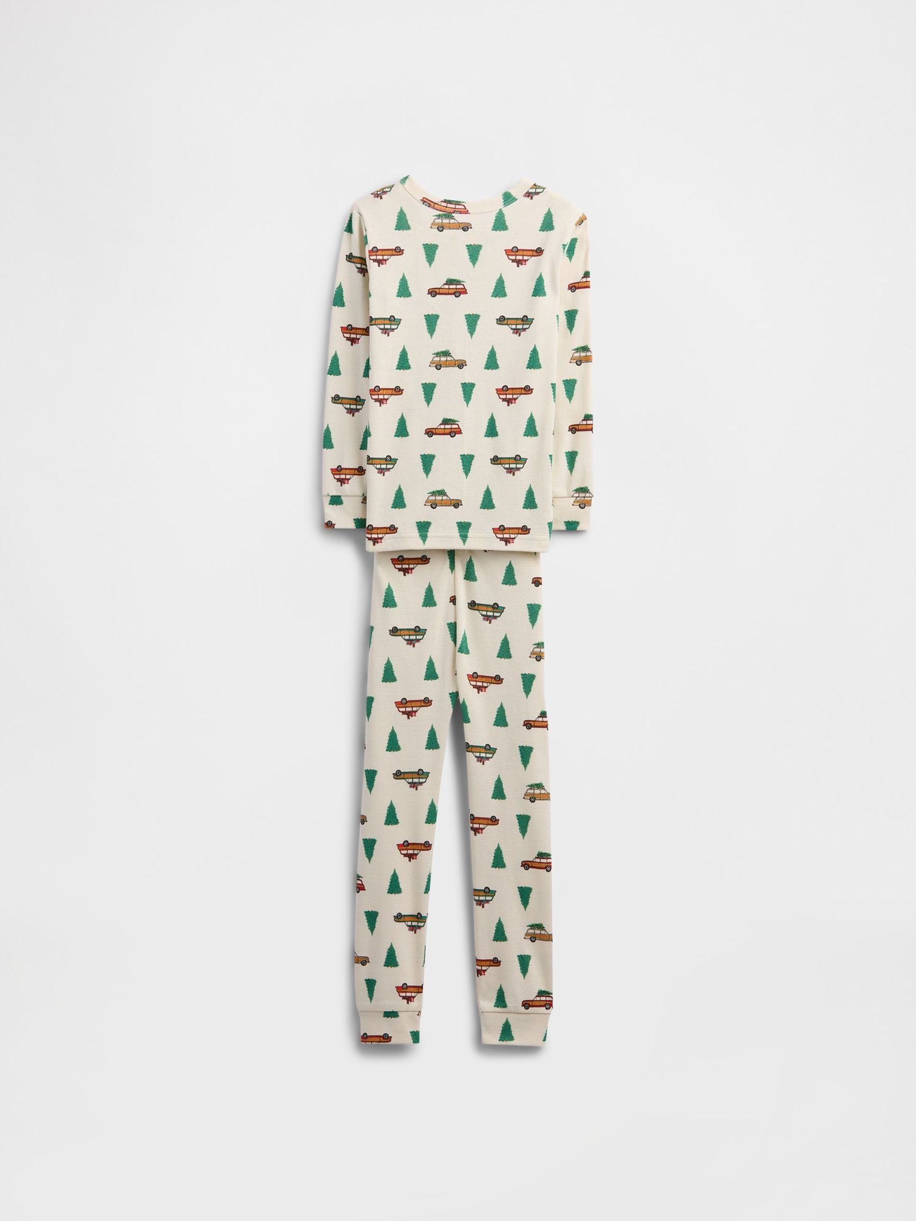 Cream Cotton X-Mas Tree Pyjamas Set (6mths-5yrs) - Image 2 of 3 Cream Cotton X-Mas Tree Pyjamas Set (6mths-5yrs) - Image 2 of 3