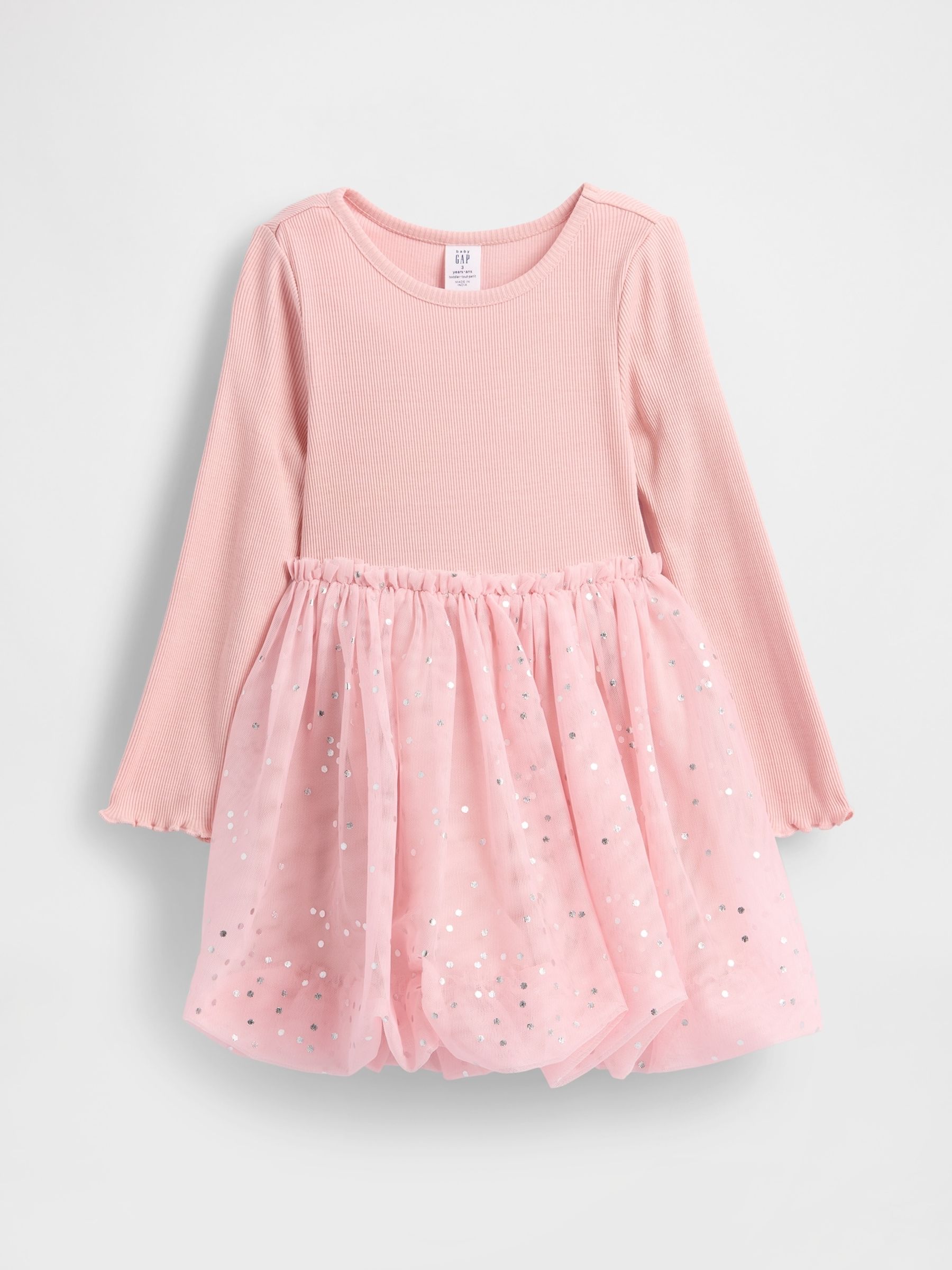 Pink Mixed Media Bubble Dress (6mths-5yrs) - Image 2 of 4