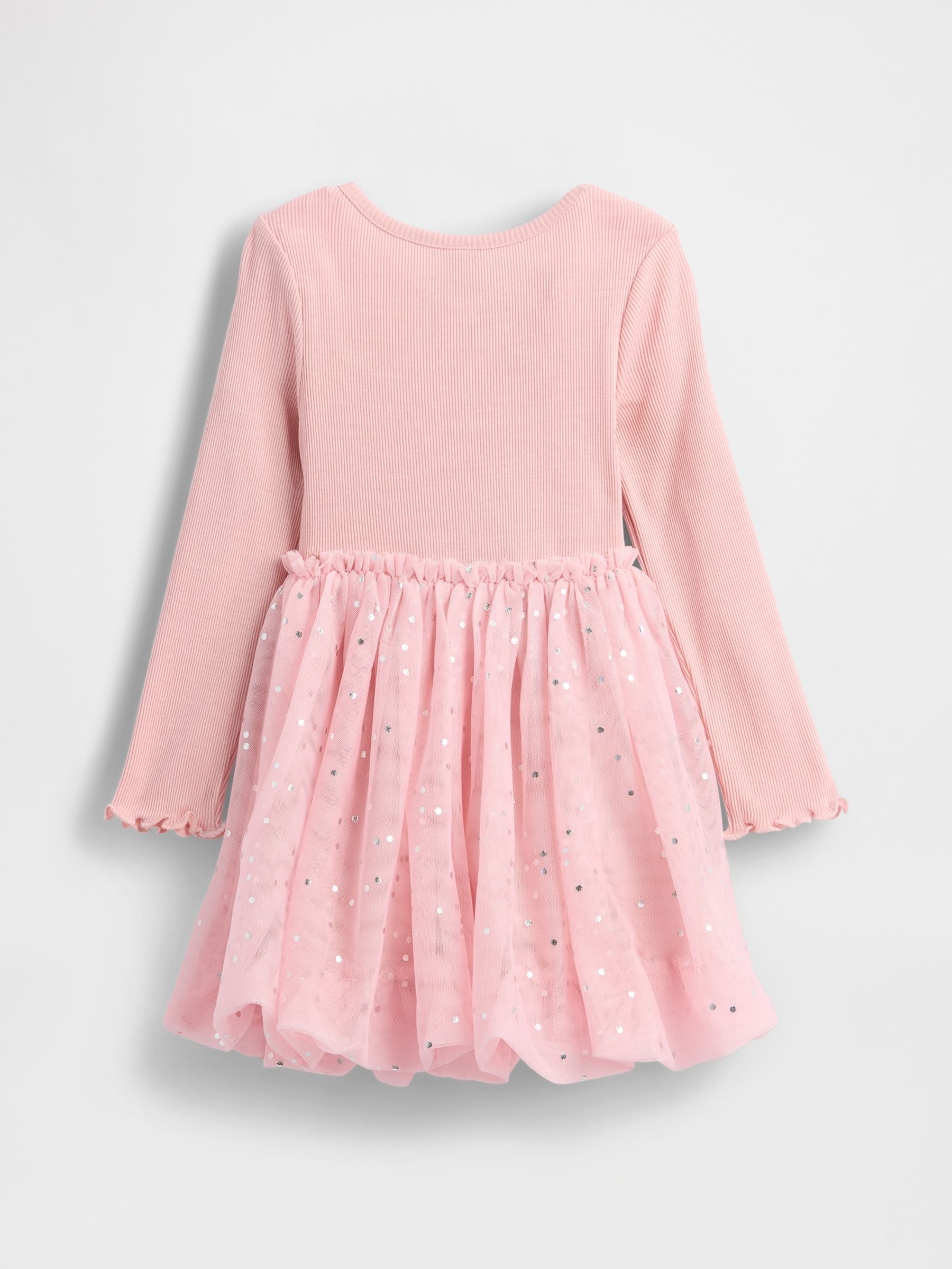 Pink Mixed Media Bubble Dress (6mths-5yrs) - Image 3 of 4