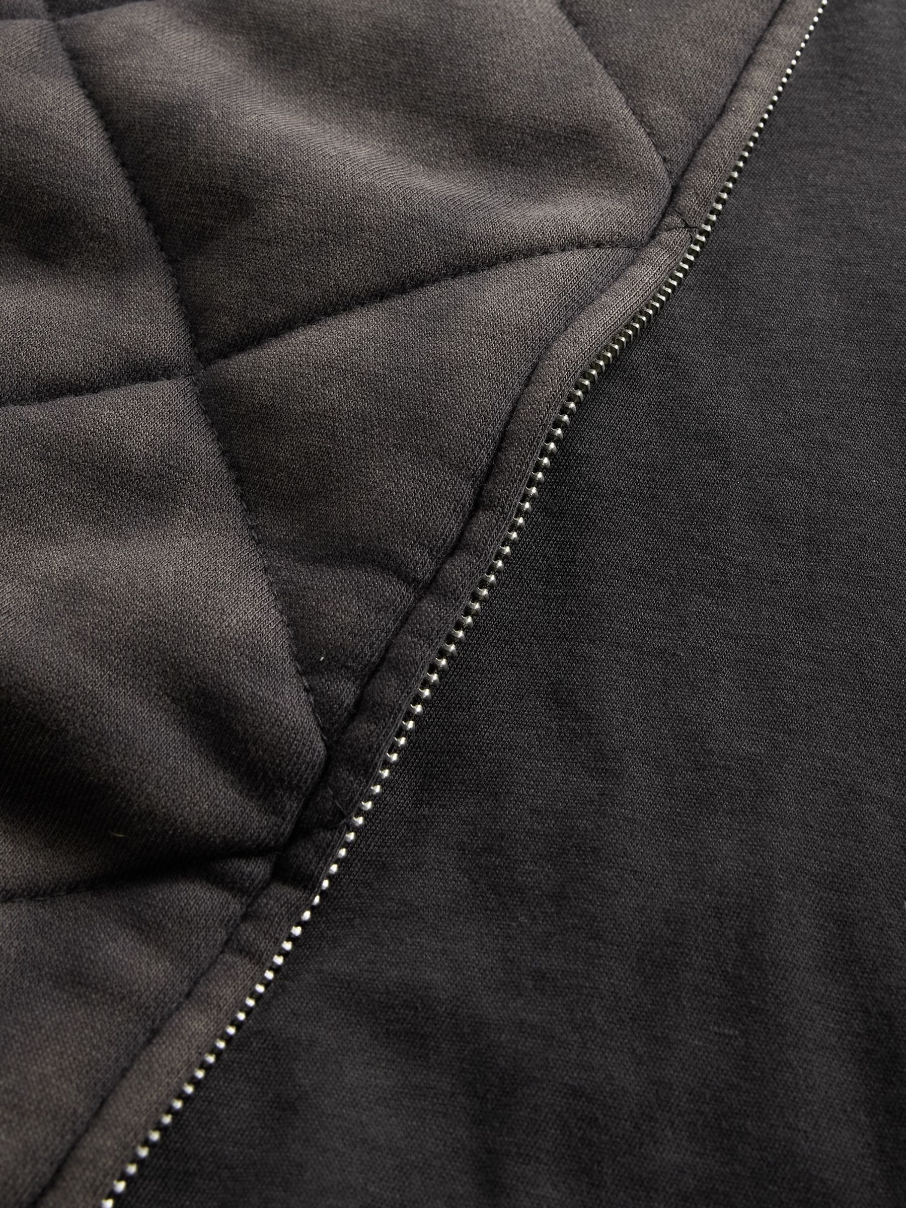 Black Vintage Soft Quilted Bomber Jacket - Image 4 of 4